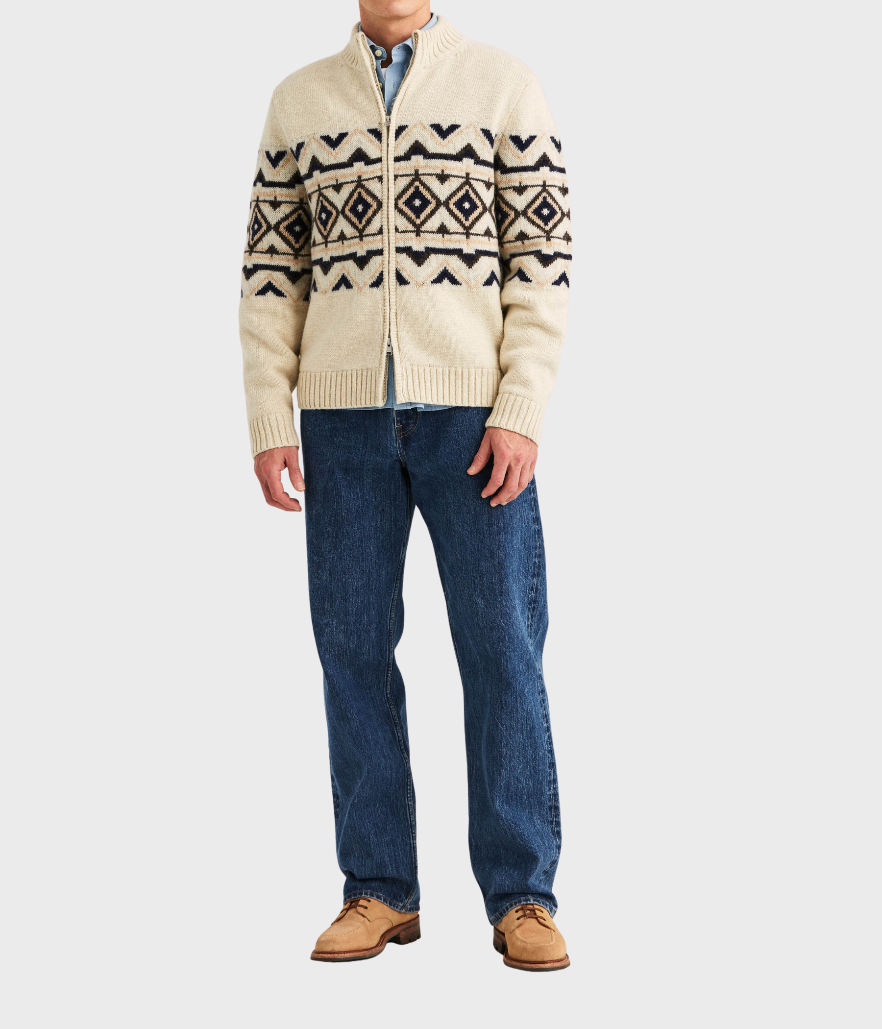 Hadley Zip Cardigan (02 Off white)