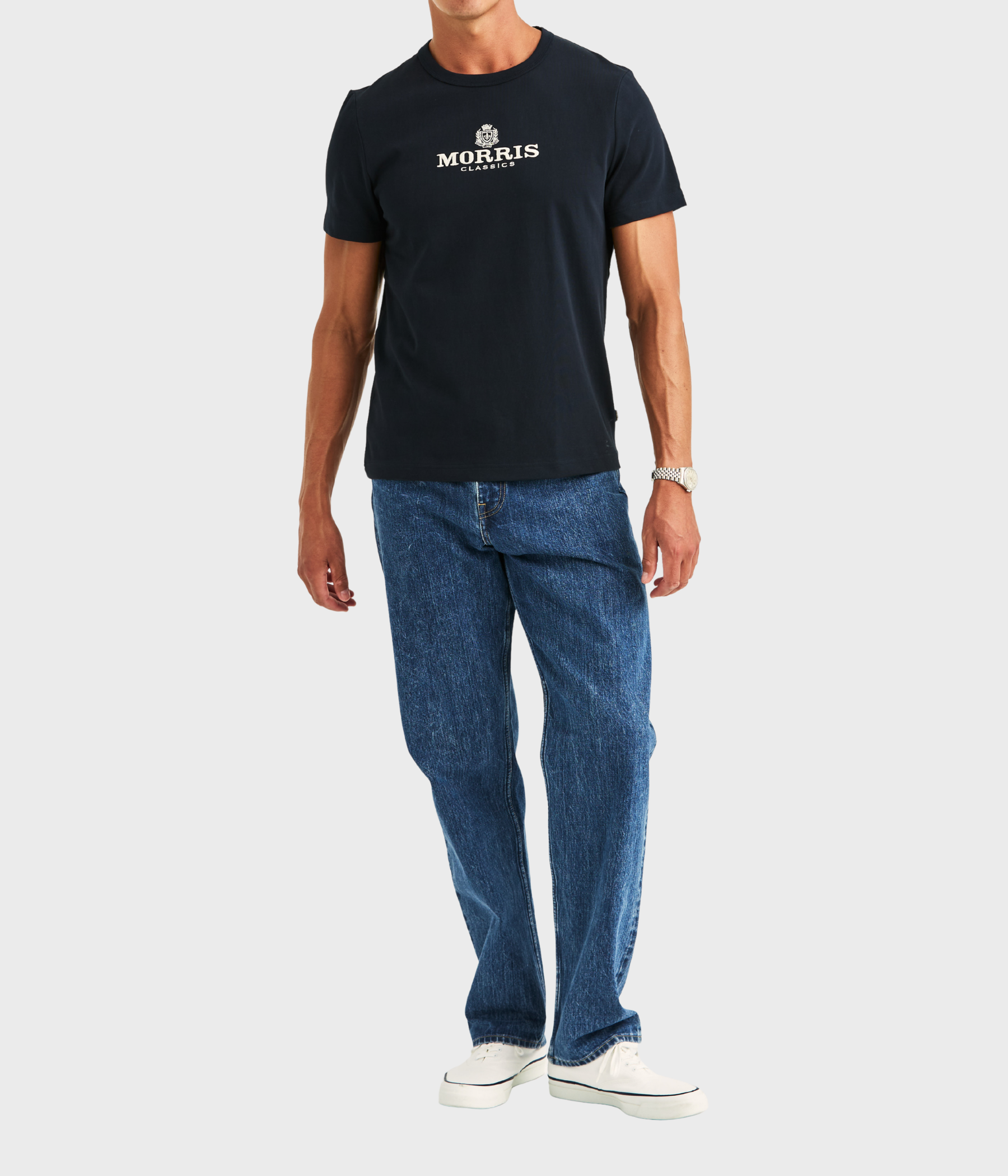 Brian Logo Crew Neck T-Shirt (59 Old Blue)