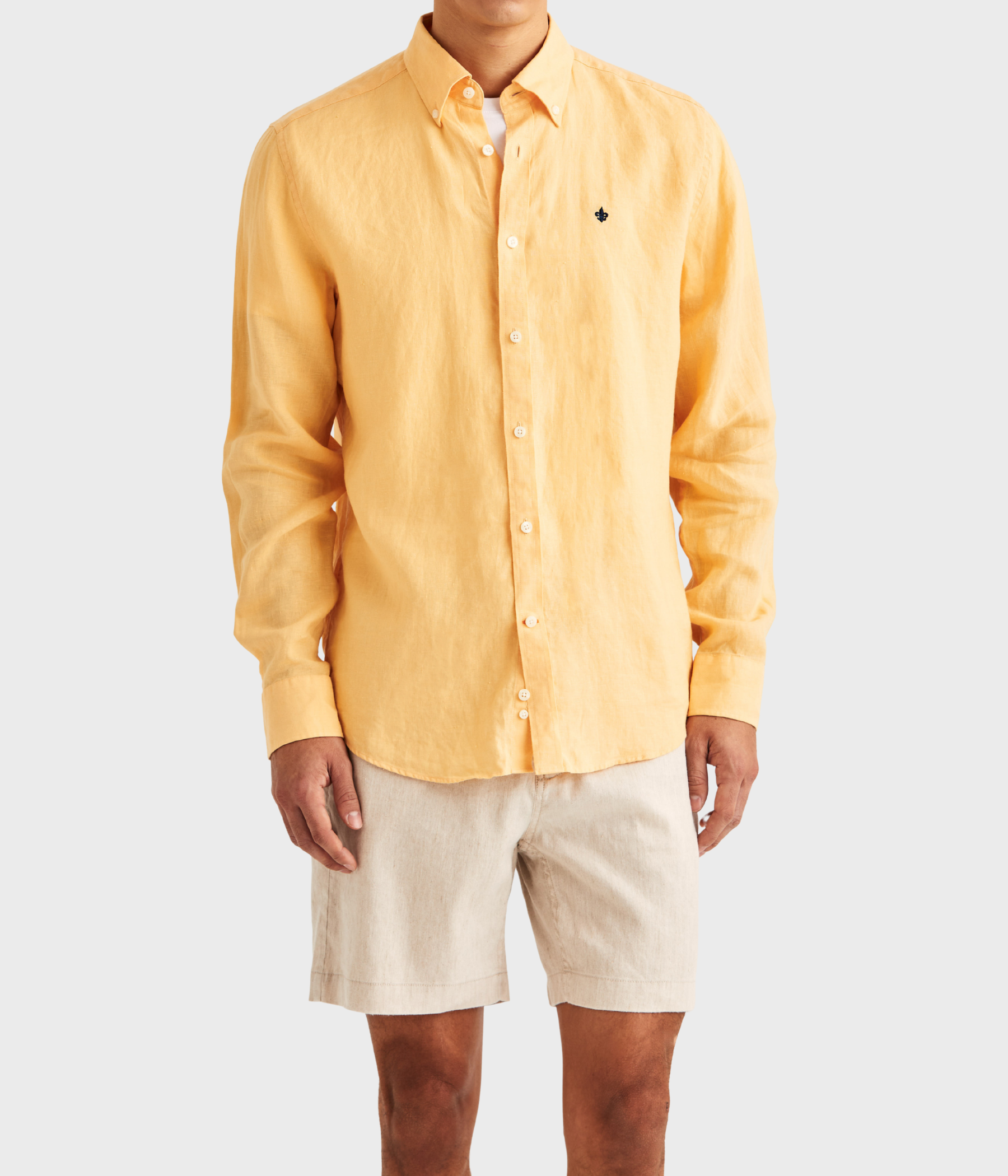 Douglas Linen Shirt-Classic Fit (21 Orange)