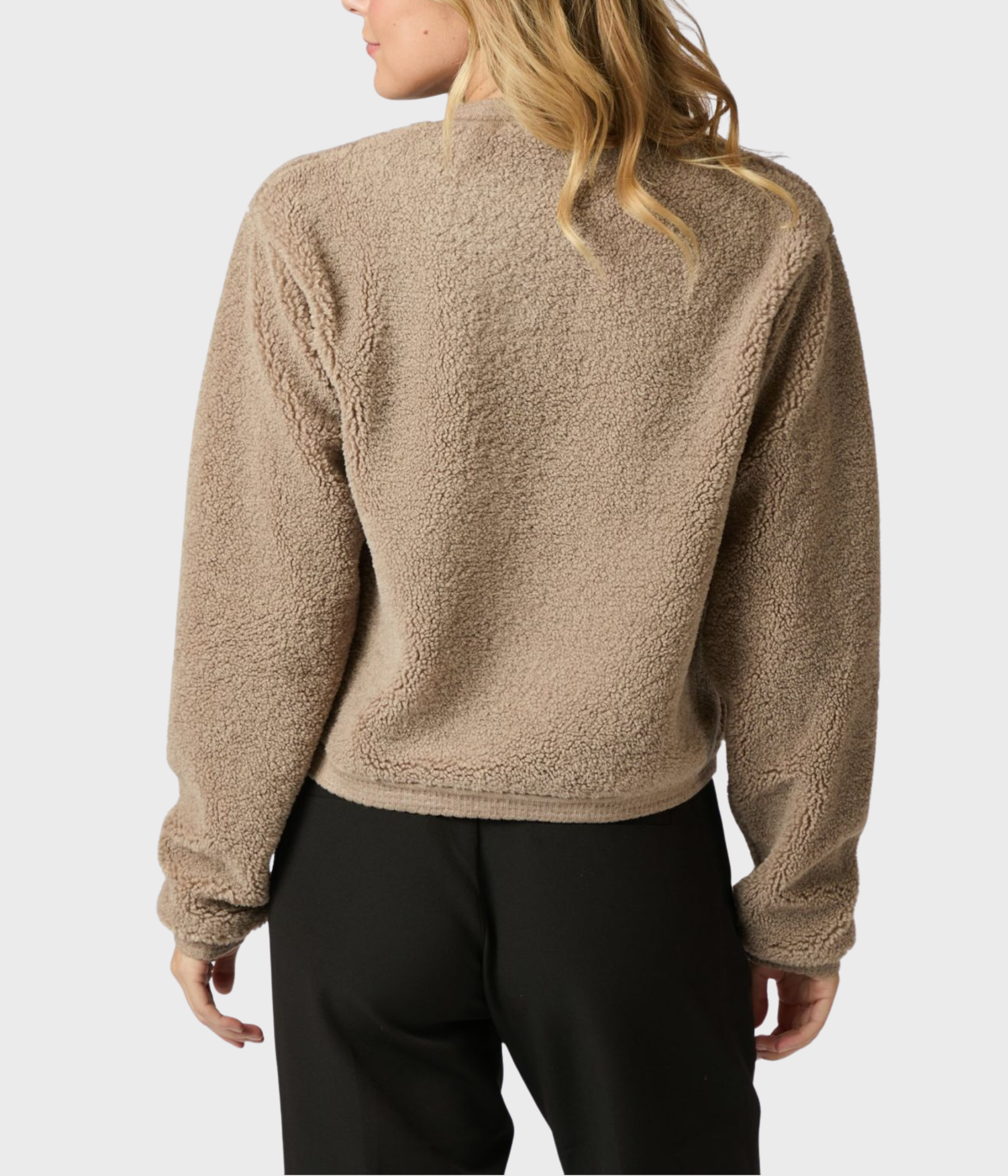 Limo Fluffy Knit Cardigan (125 Dark Sand)