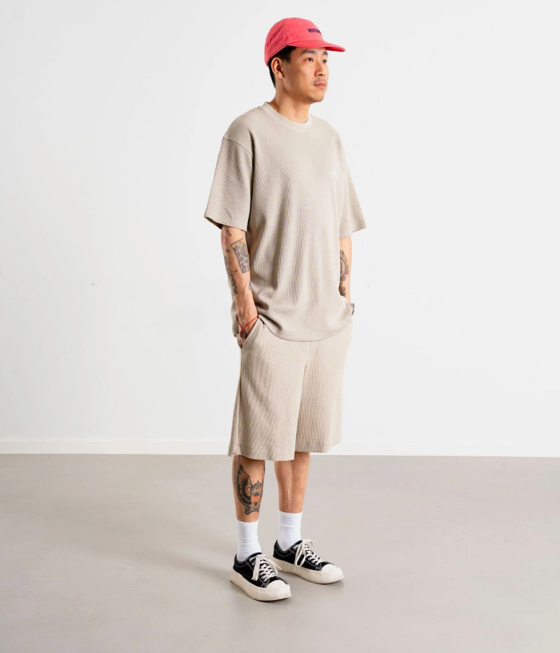 Wbbaine Waffel Tee (Taupe Brown)