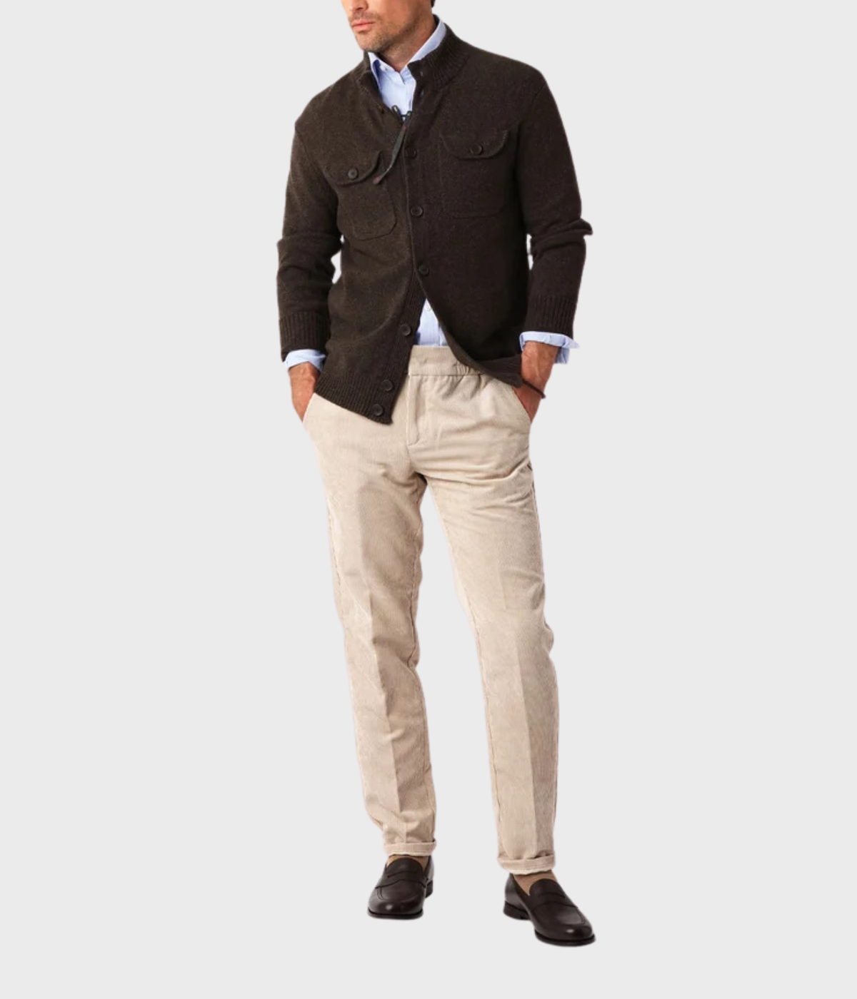 Pocket Cardigan. (Chocolate)