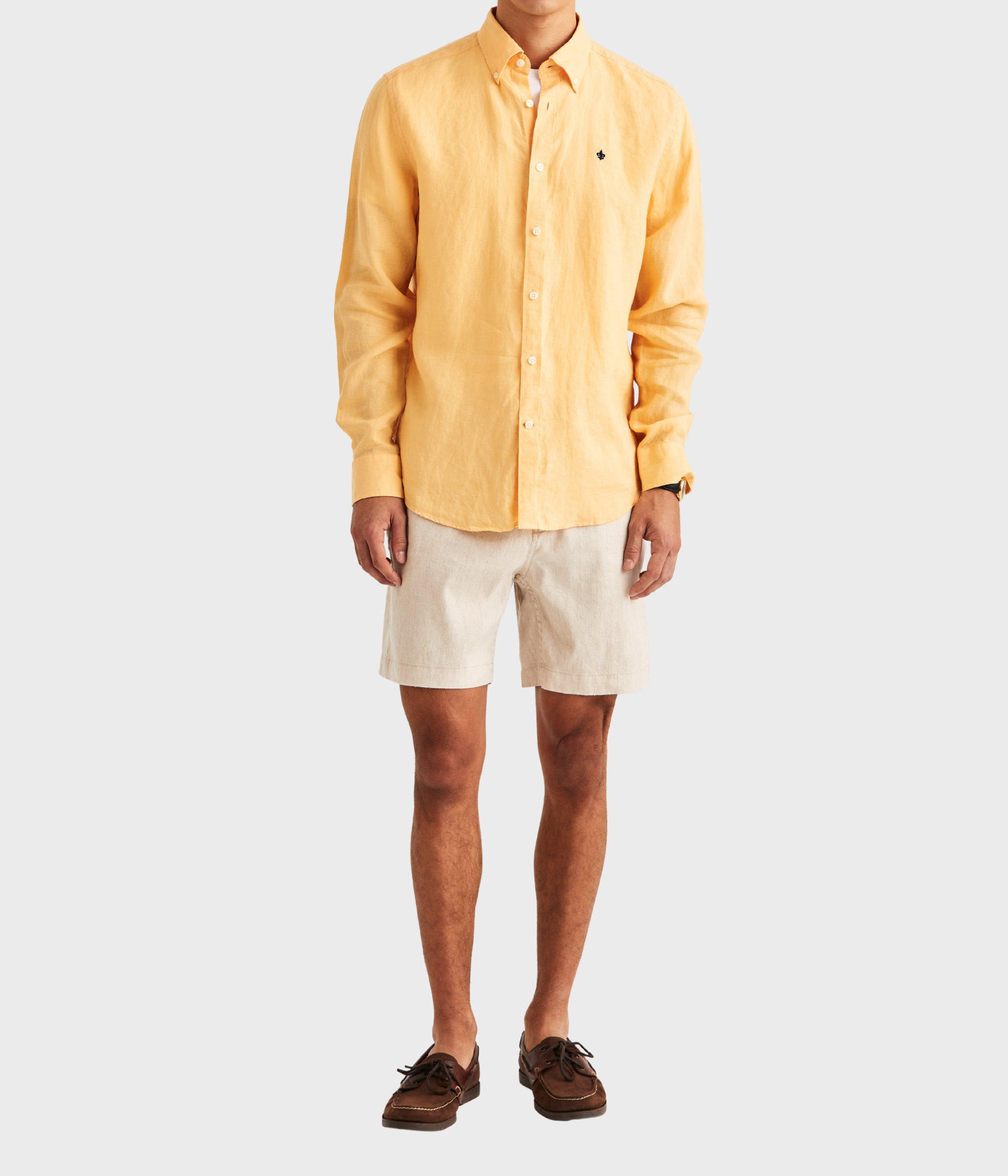 Douglas Linen Shirt-Classic Fit (21 Orange)
