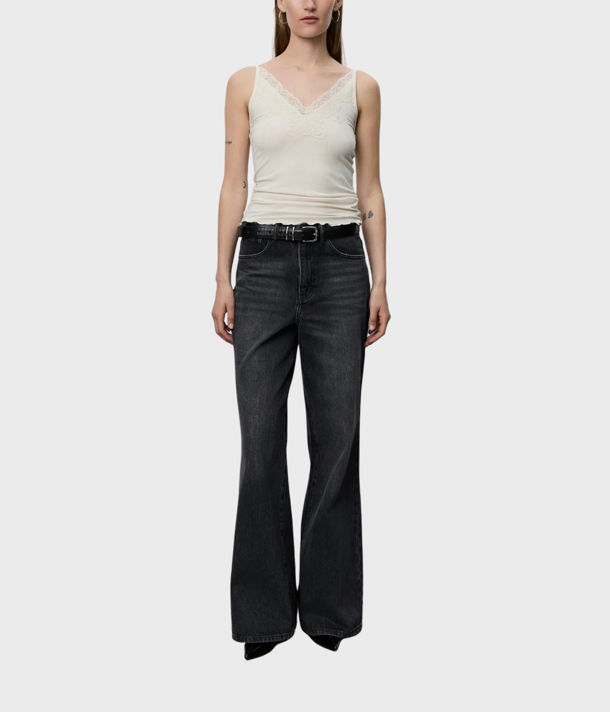 Napolisw High Waist Jeans (1015 Washed black)