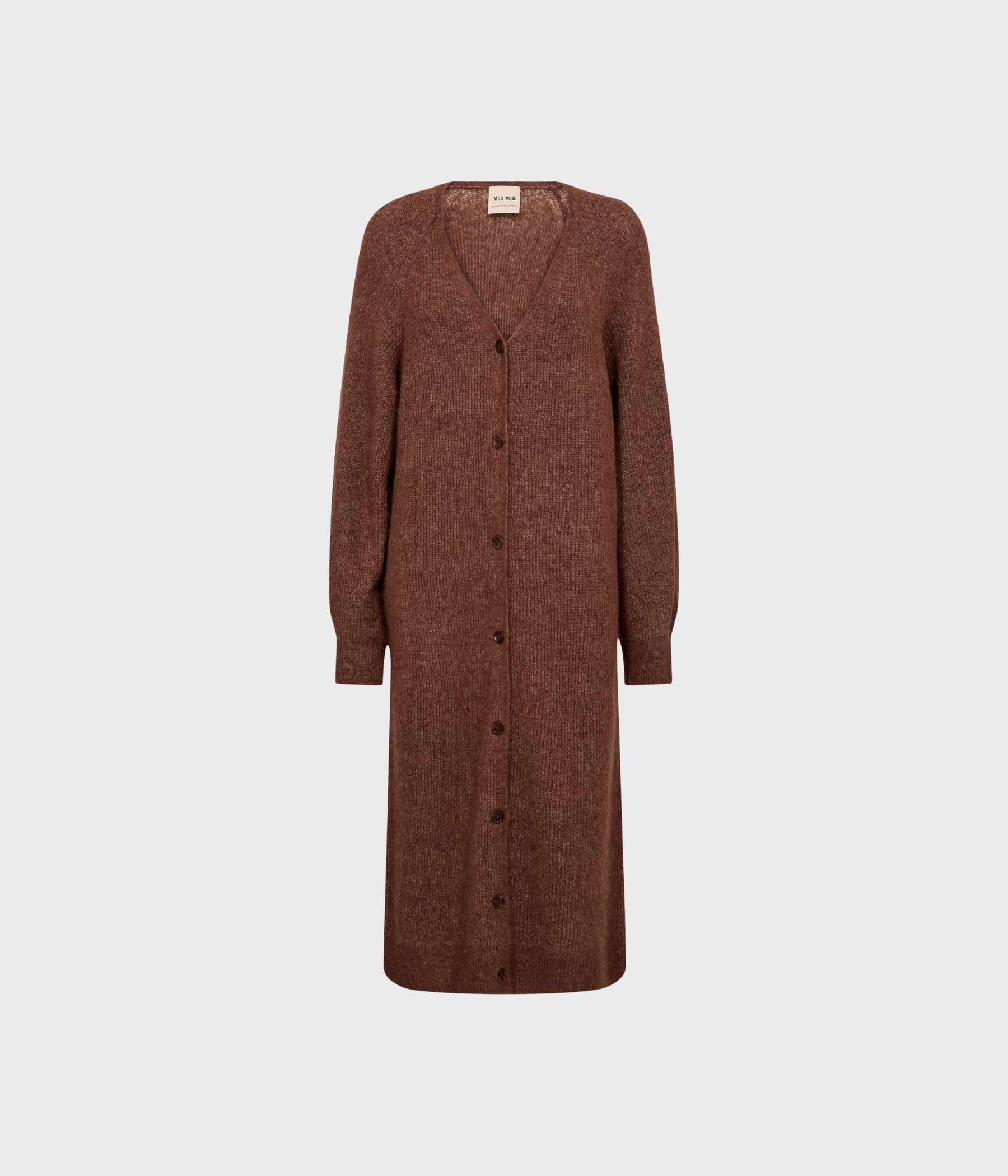 Mmthora Longline Cardigan (199 Downtown Brown)