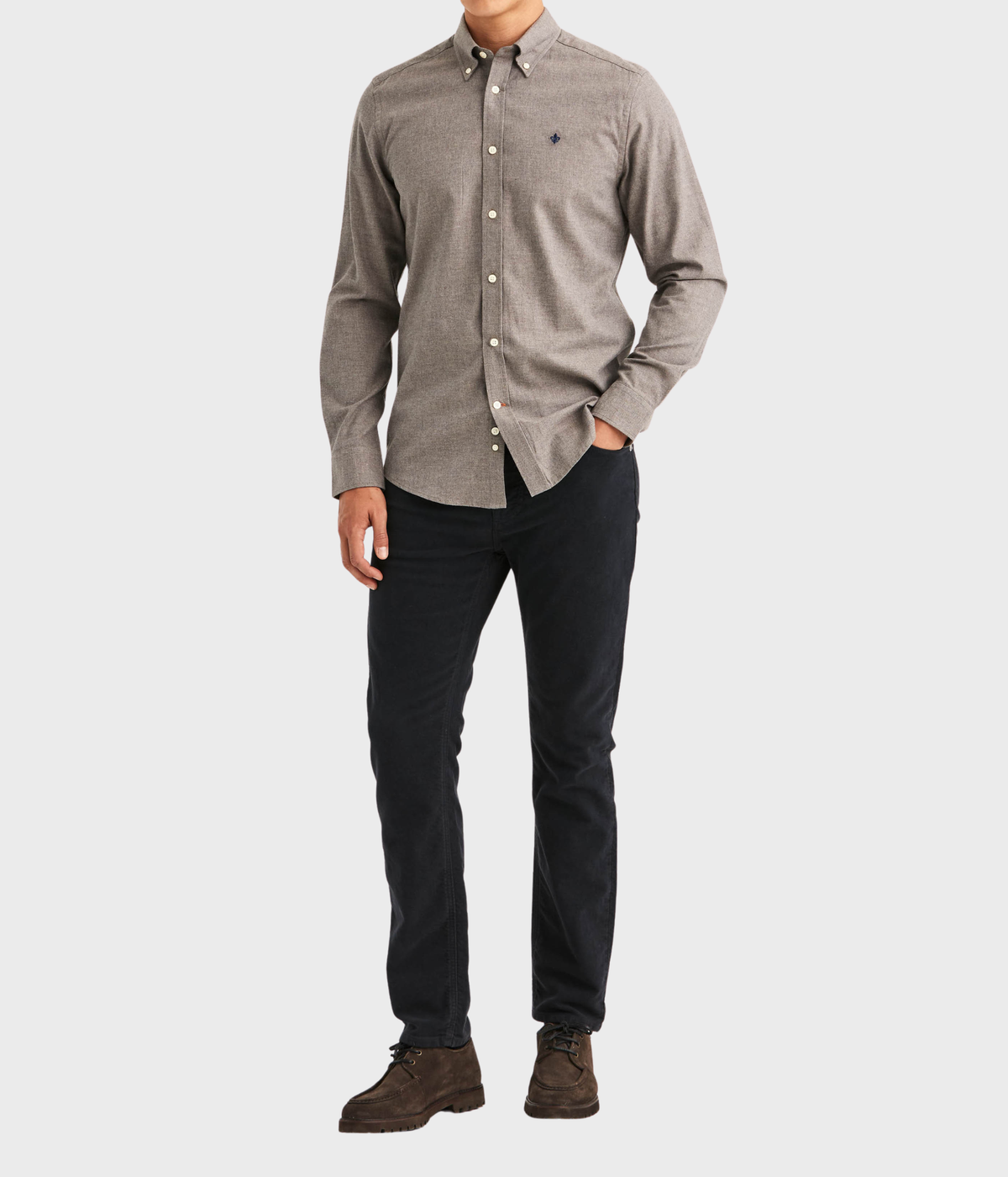 Watts Flannel Shirt-Slim Fit (82 Brown)