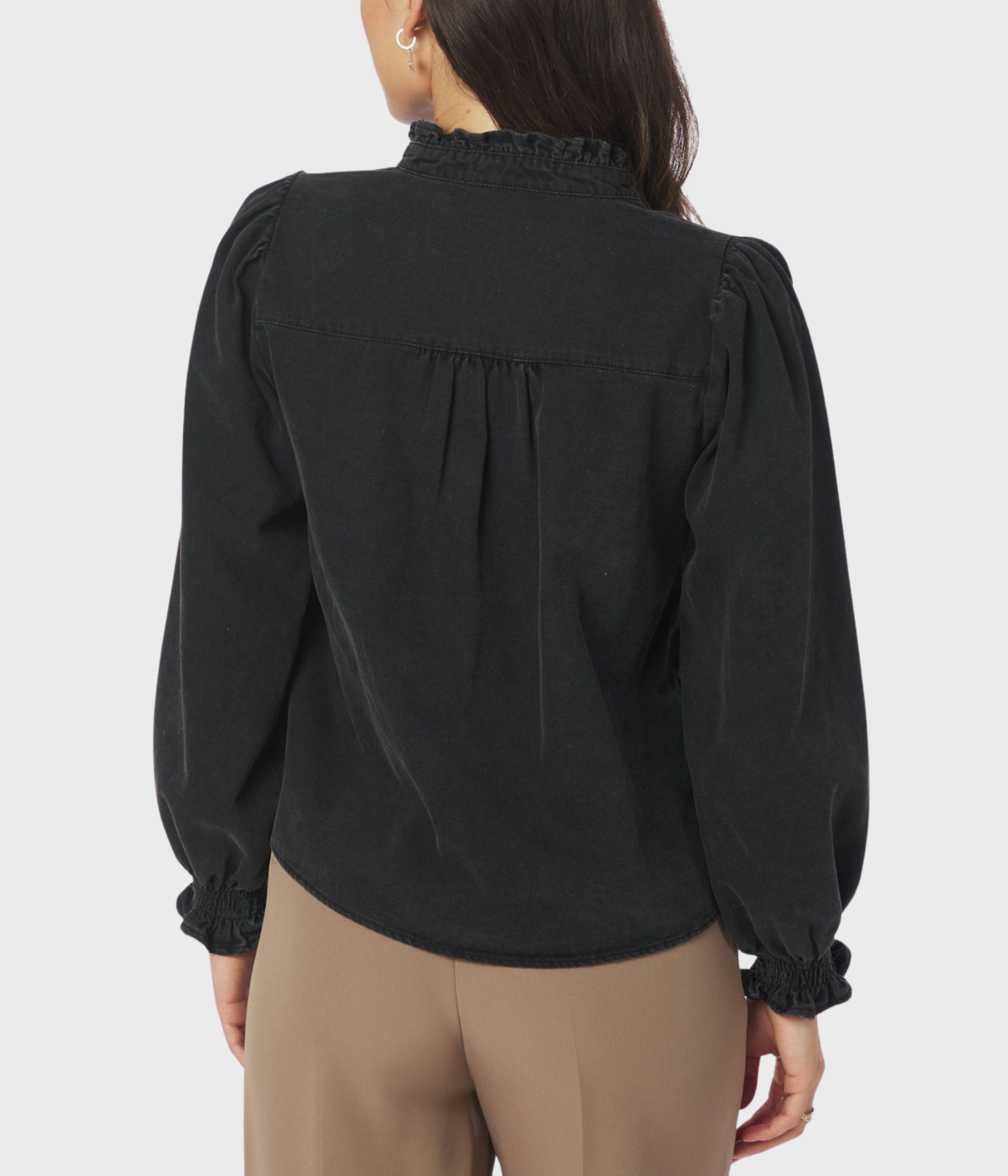 Emmeline Denim Blouse (100 Black)