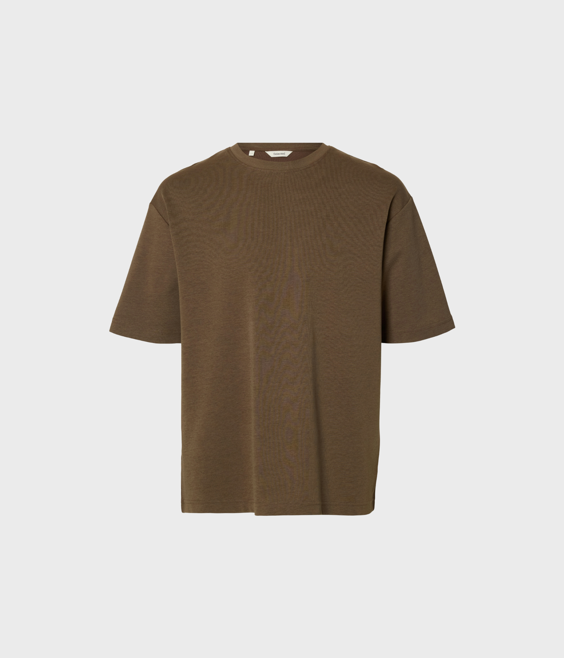 SLHLOOSEOSCAR SS O-NECK TEE NOOS (Chocolate Chip Detail:Melange)