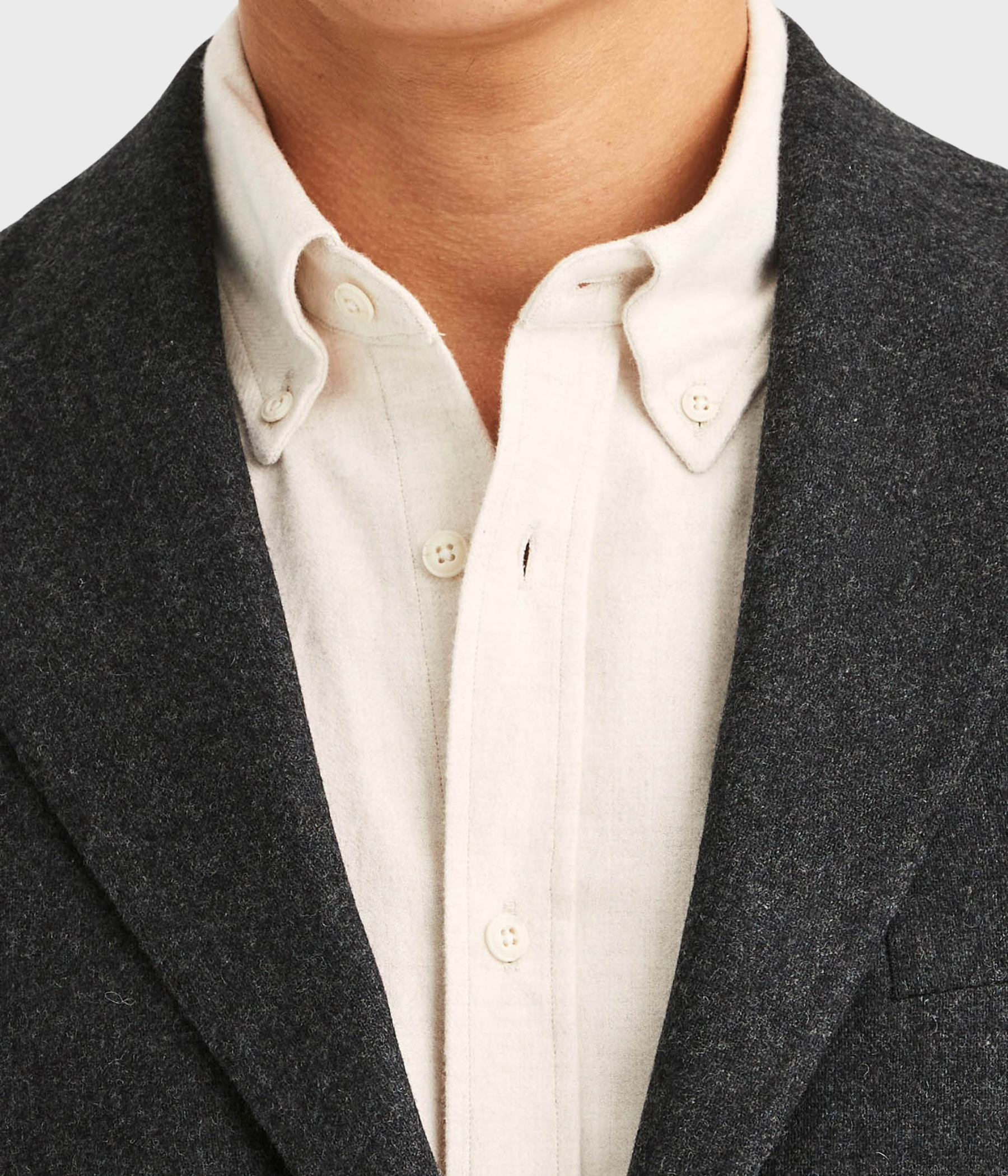 Flannel Suit Jacket (95 Grey)
