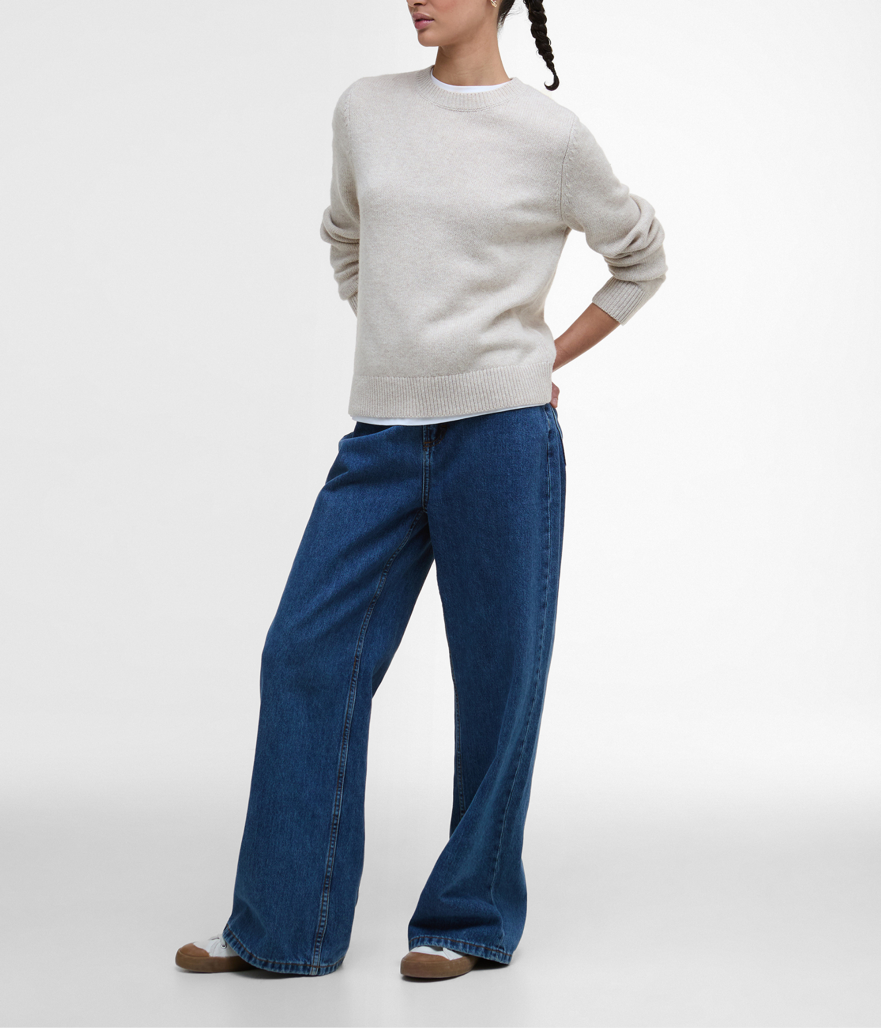 Barbour Woodhouse Knitted Jumper (ST53 Oatmeal)