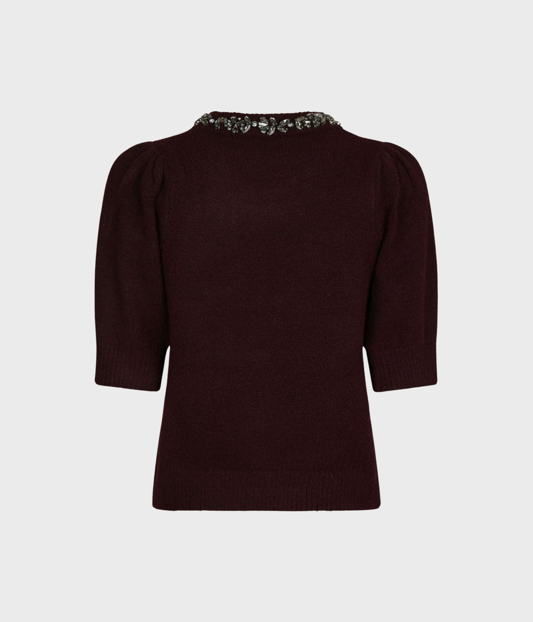 Maia Stone Knit Blouse. (682 Wine)