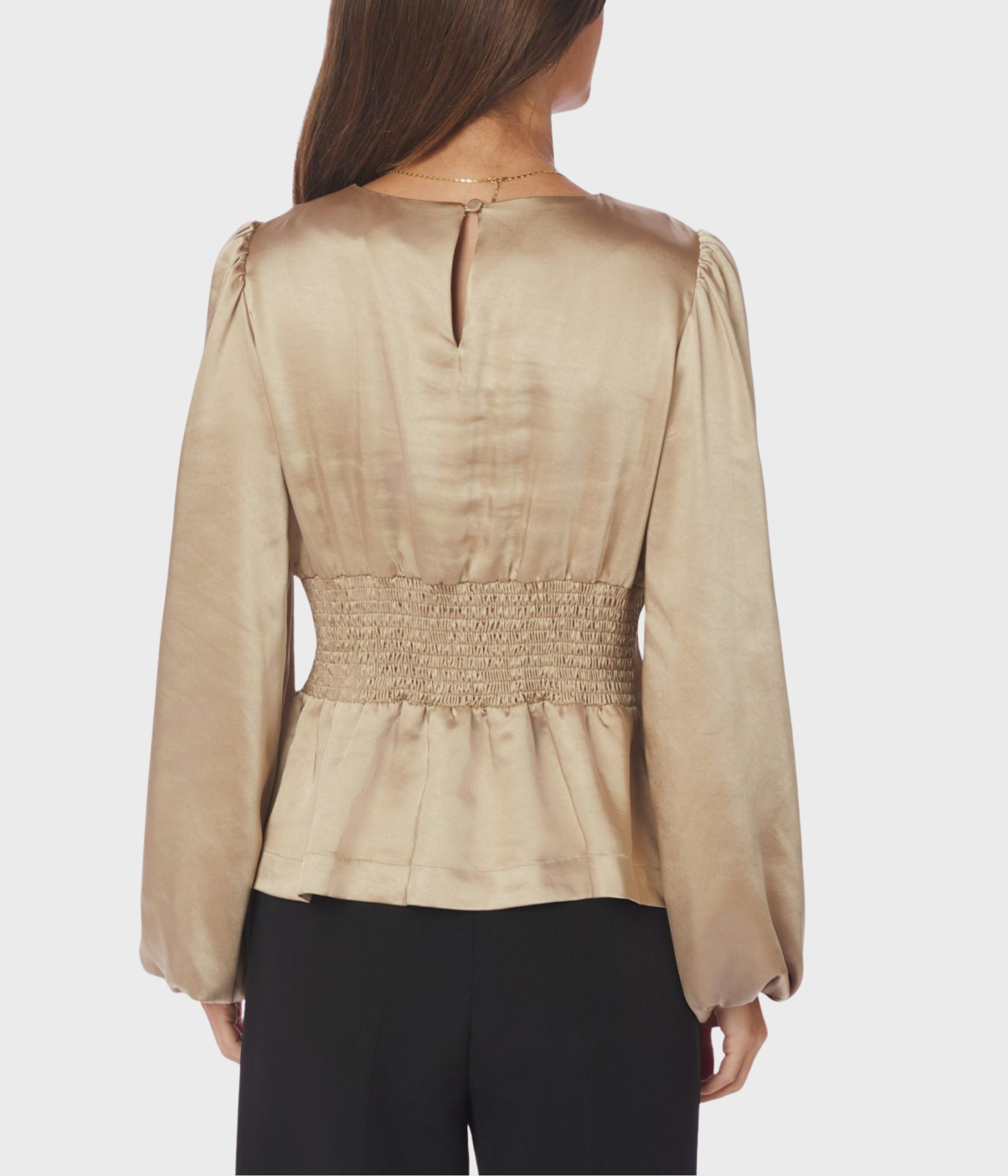 Vanya Crushed Sateen Blouse (221 Gold)