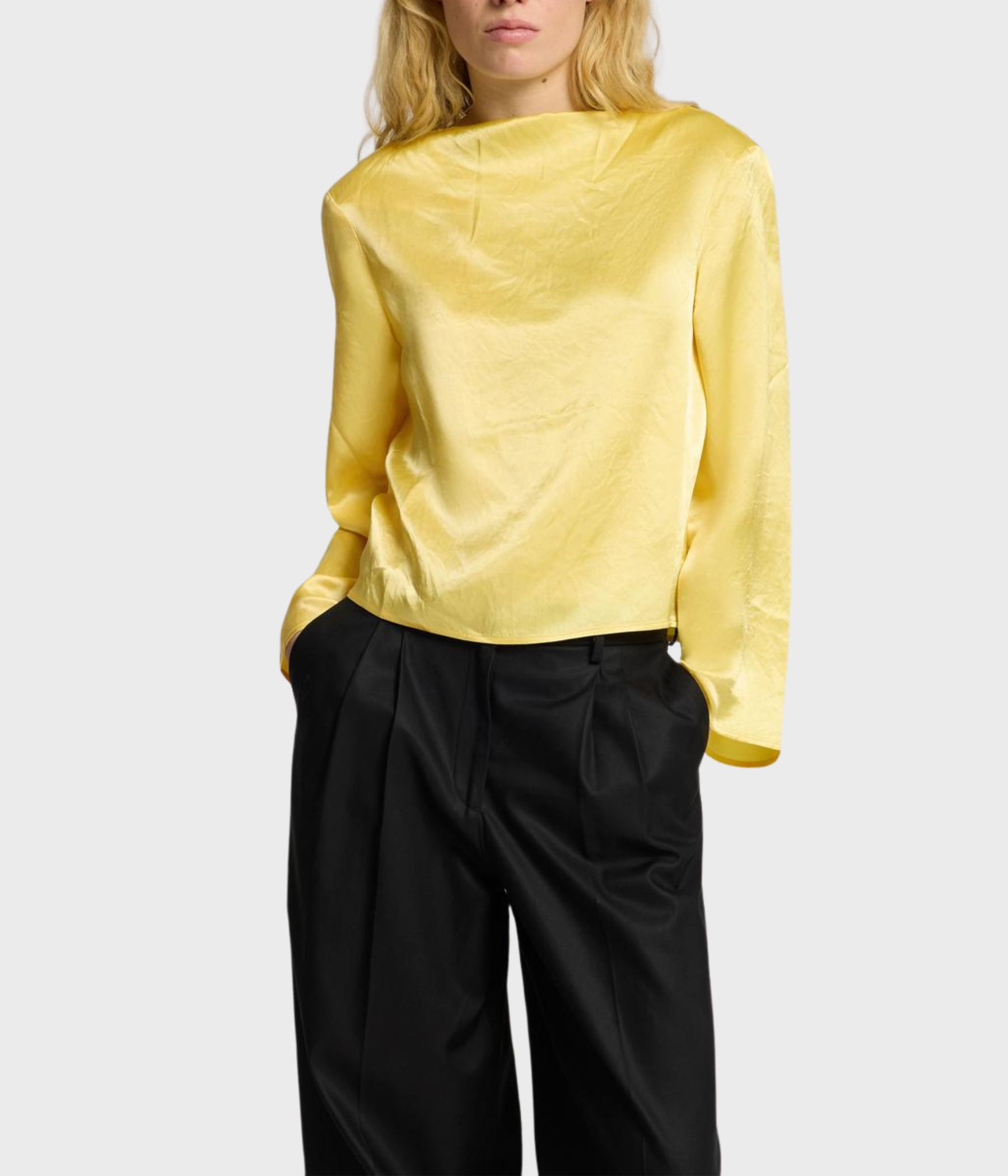 SLFSELENE LS DRAPED NECKLINE TOP B (Sundress)