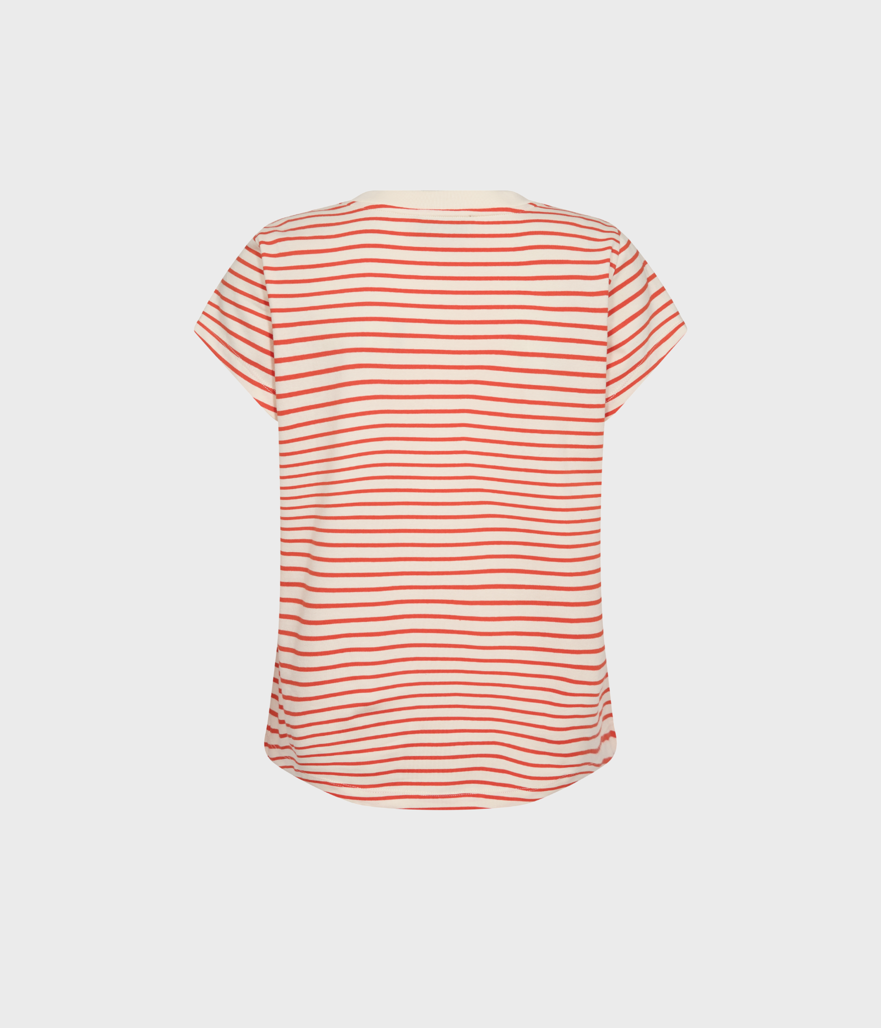 Mmkala V-SS Stripe Tee (167 Spicy Orange)