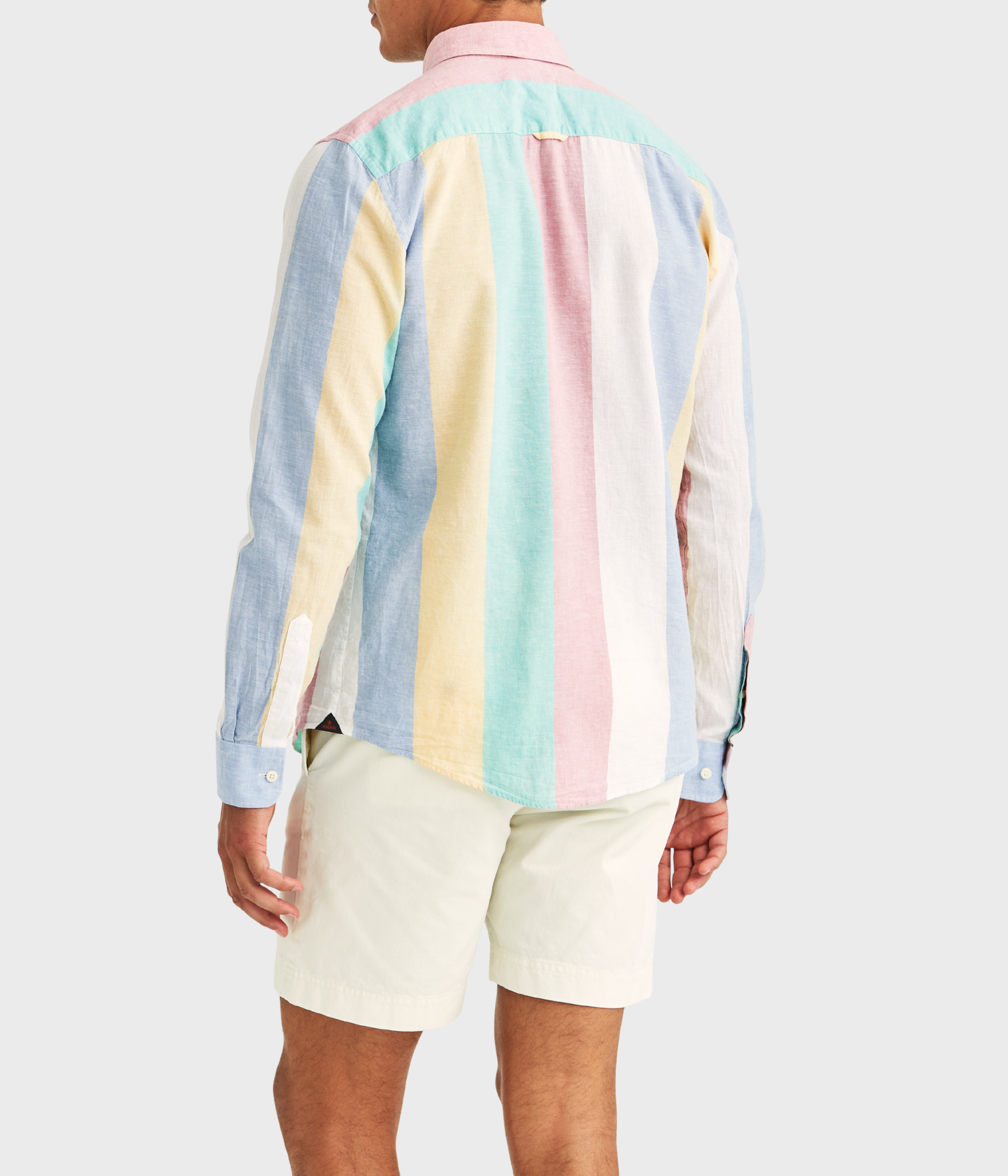 Happy Linen Stripe Shirt-Classic Fit (32 pink)