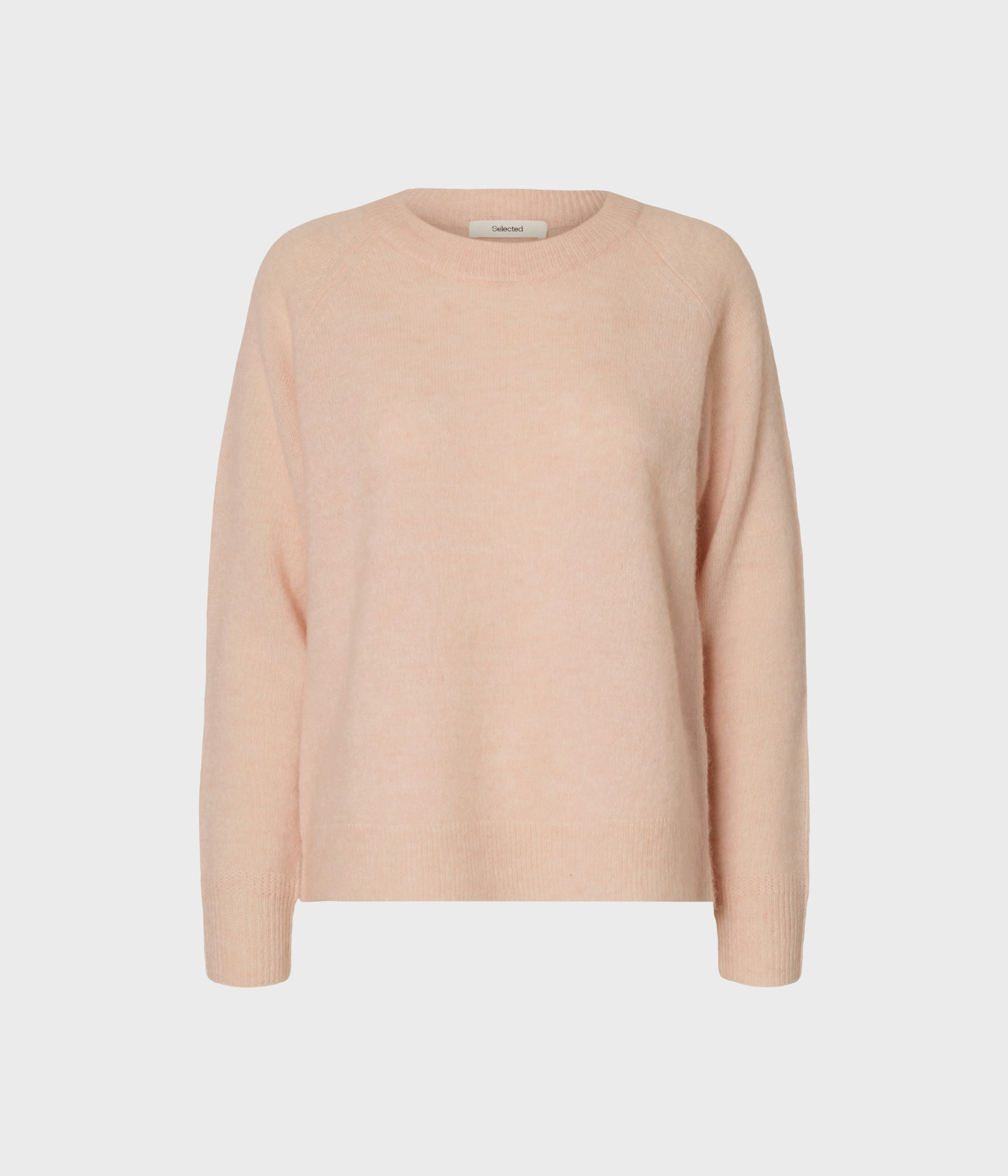 SLFLULU LS KNIT O-NECK NOOS. (Pale Dogwood Detail:MELANGE)