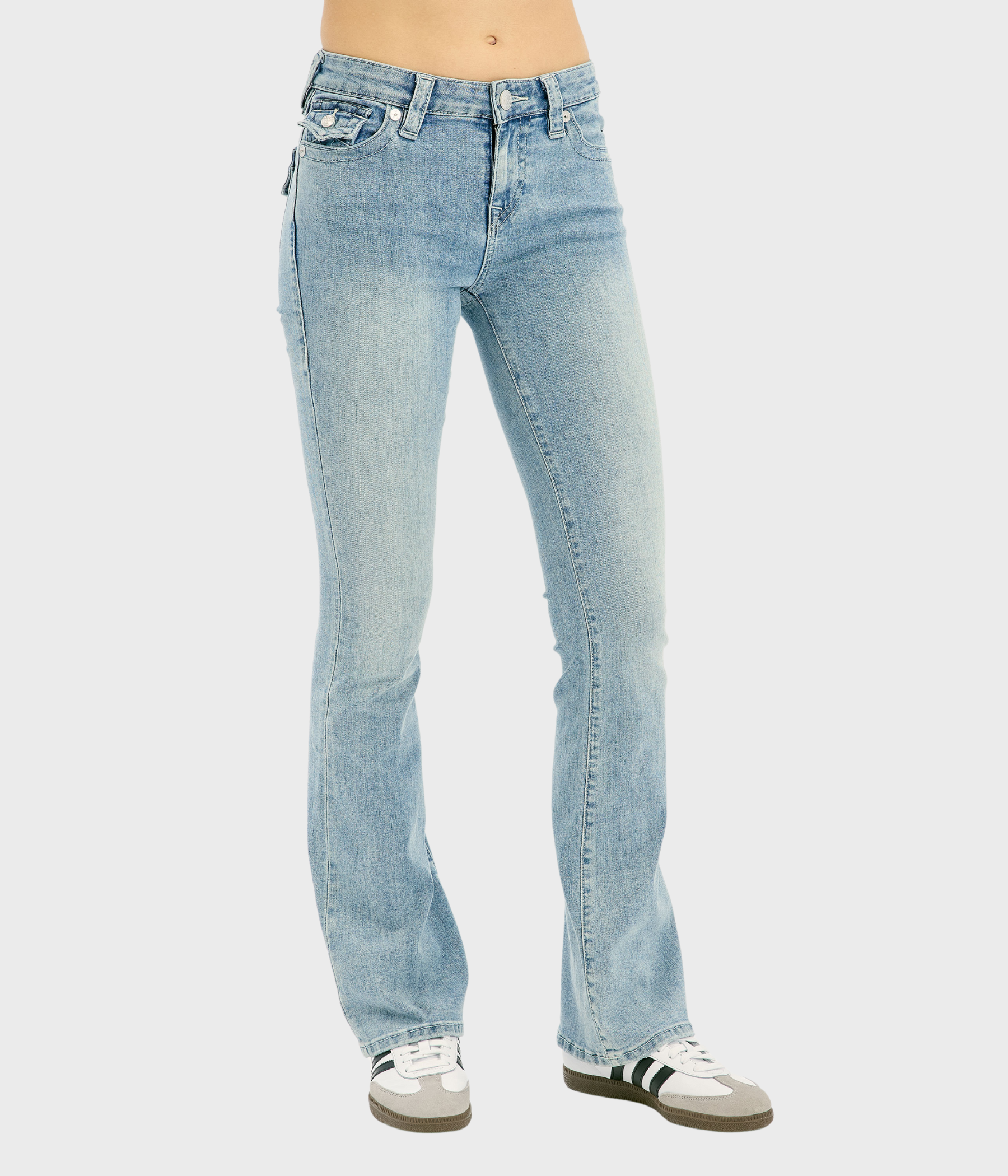 BECCA MID RISE BOOT CUT FLAP. (PEAK SPOT)