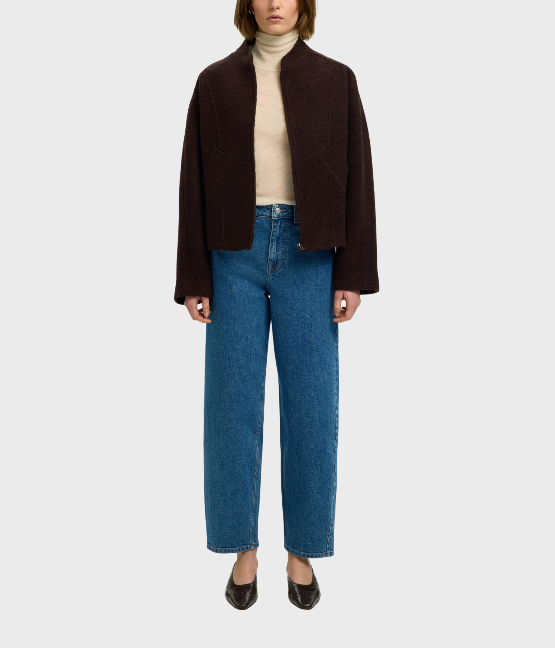 Slwjacqueline Wool Blend Jacket Noos (Delicioso Detail:MELANGE)