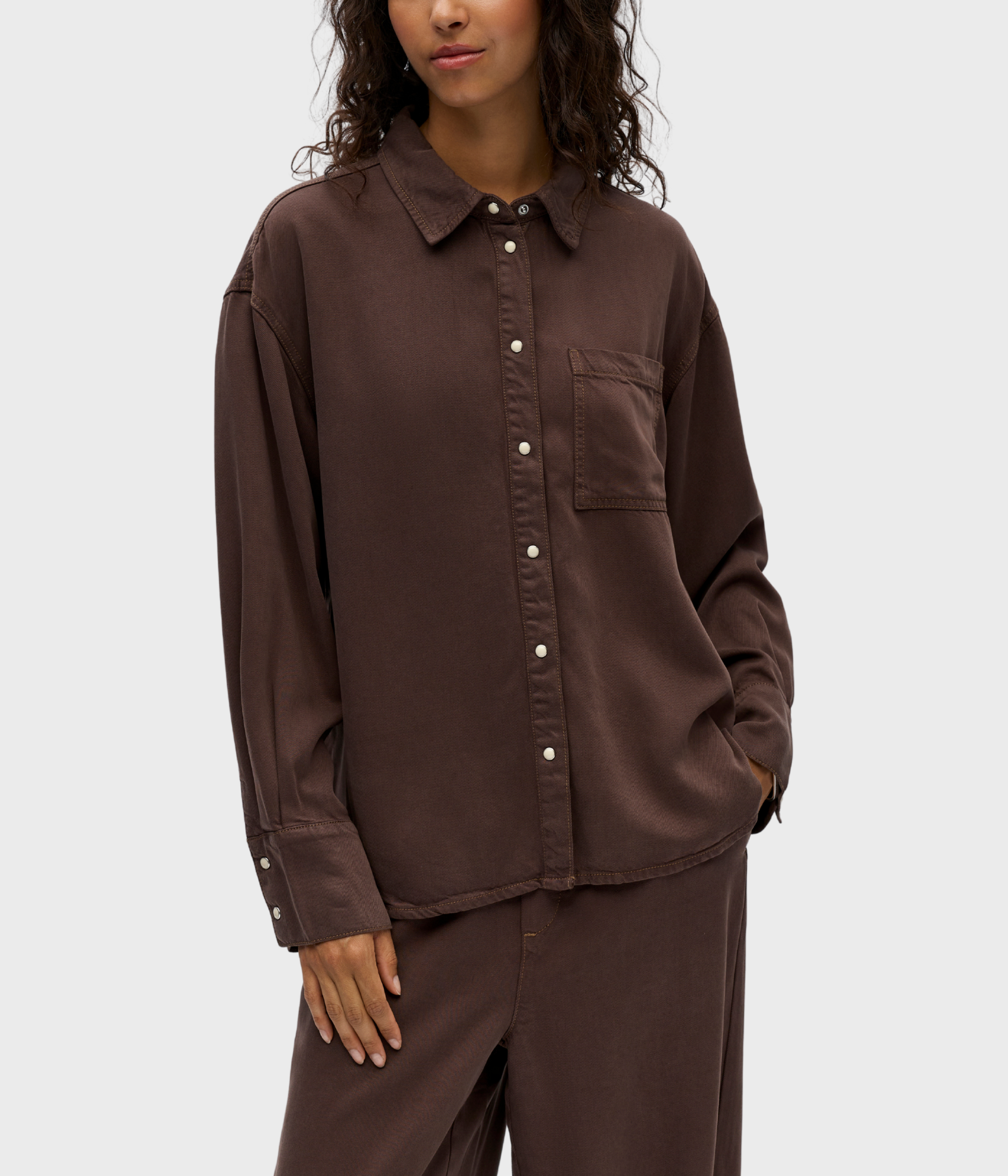 Objframe Zila L/S Re Shirt Noos (Seal Brown)