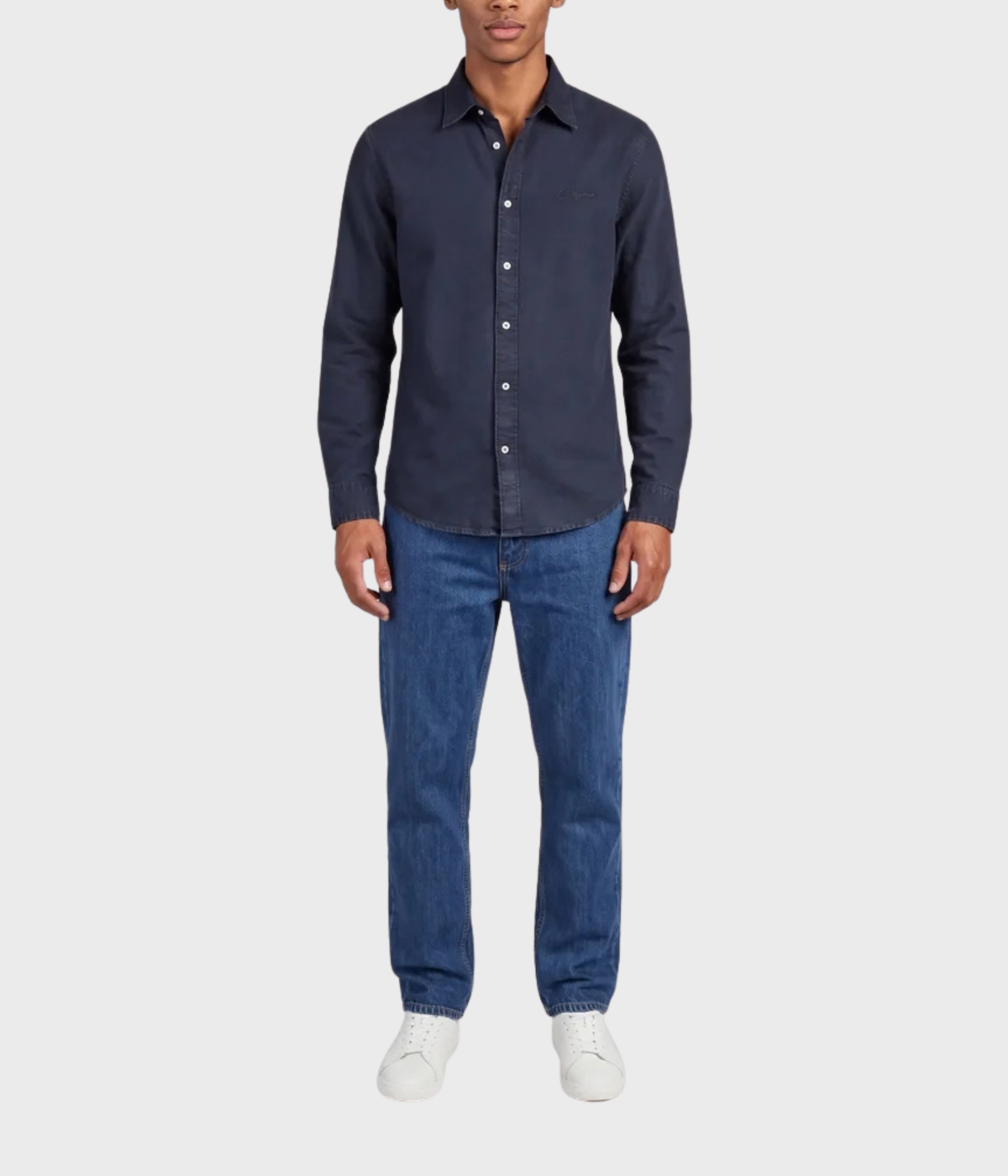 Algot Washed Oxford Shirt (829 Washed blue)
