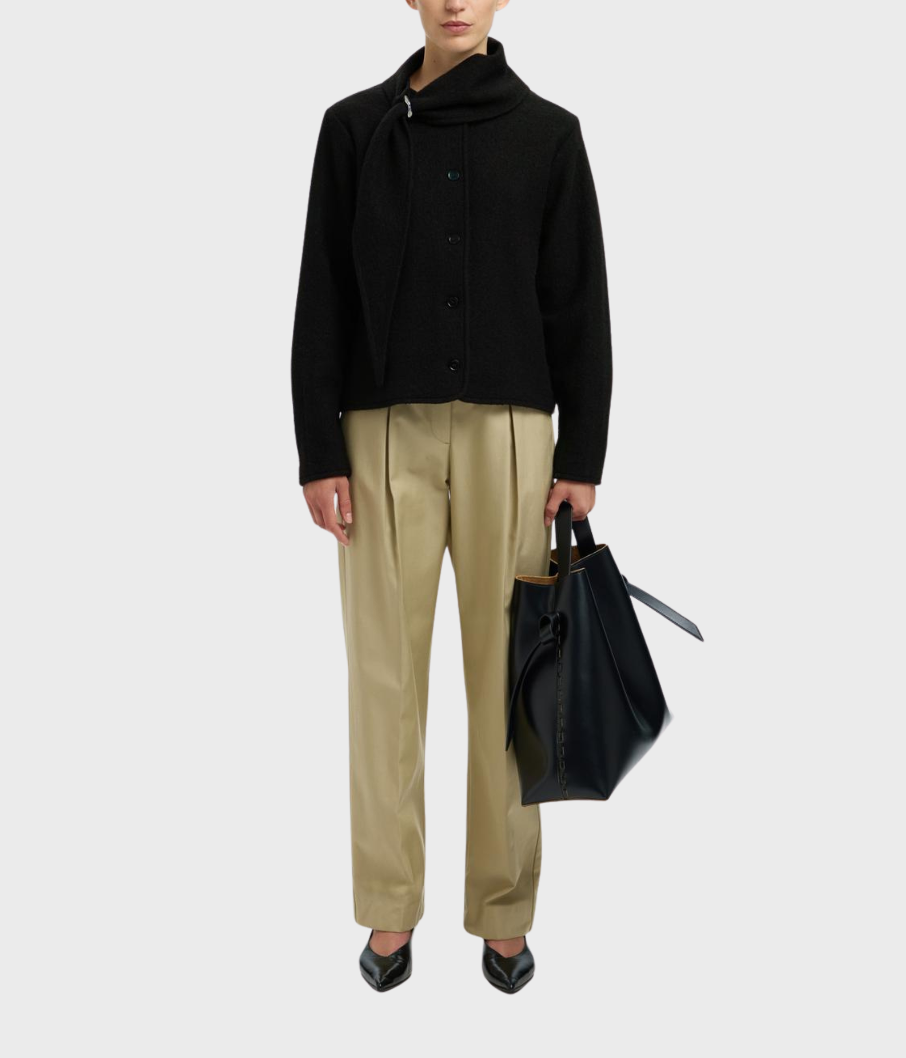 SLFDARLA LS KNIT JACKET (Black)