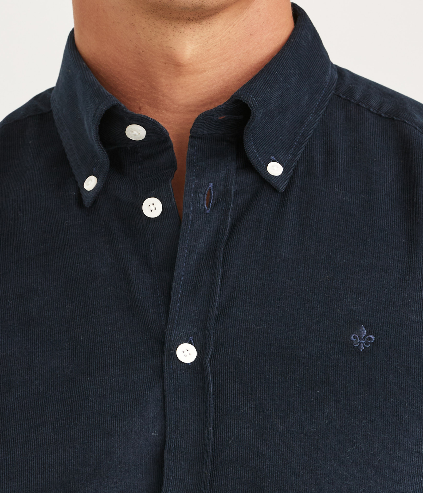 Douglas Cord Shirt-Slim Fit. (62 Blue)