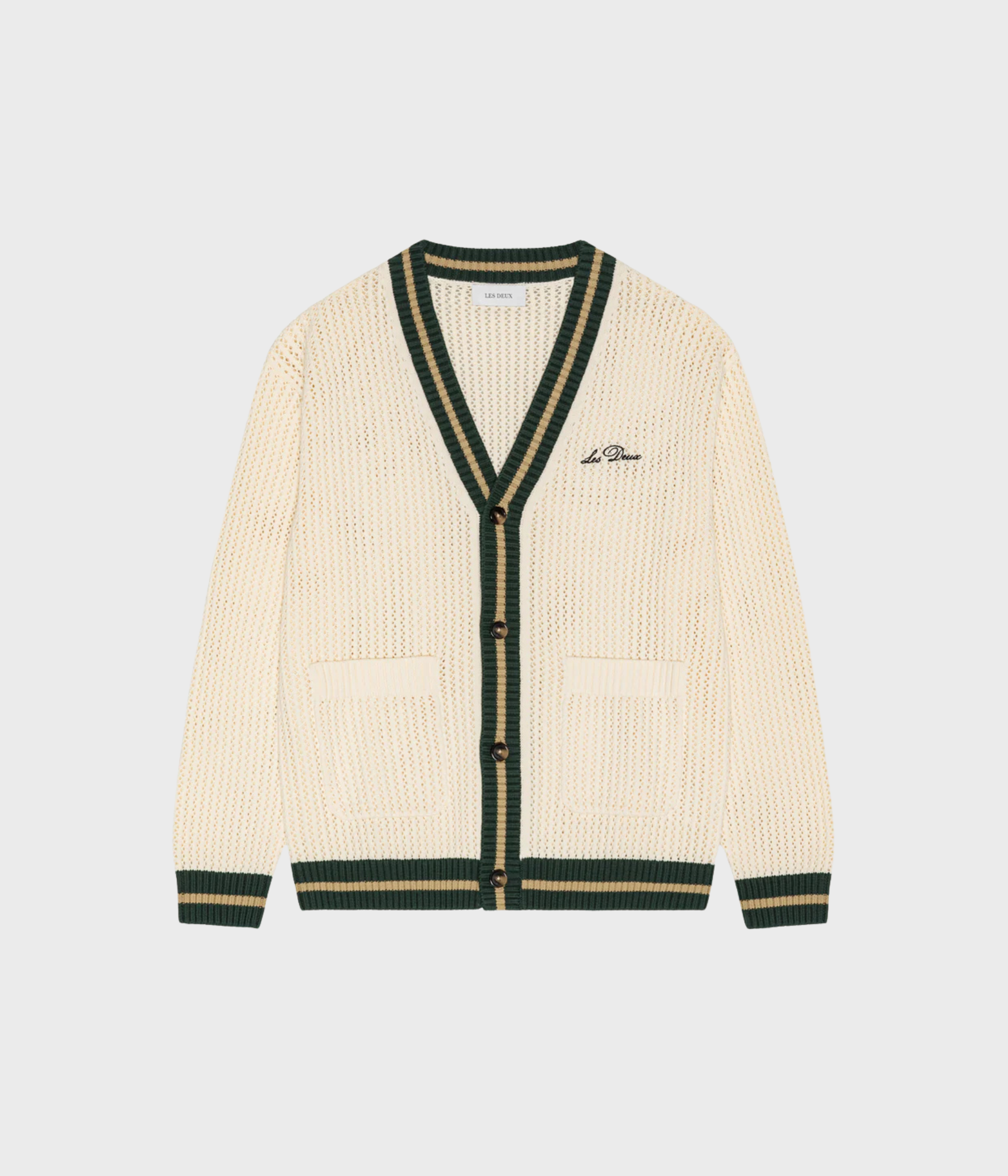 Lace Knitted Cardigan (211 Eggnog White)
