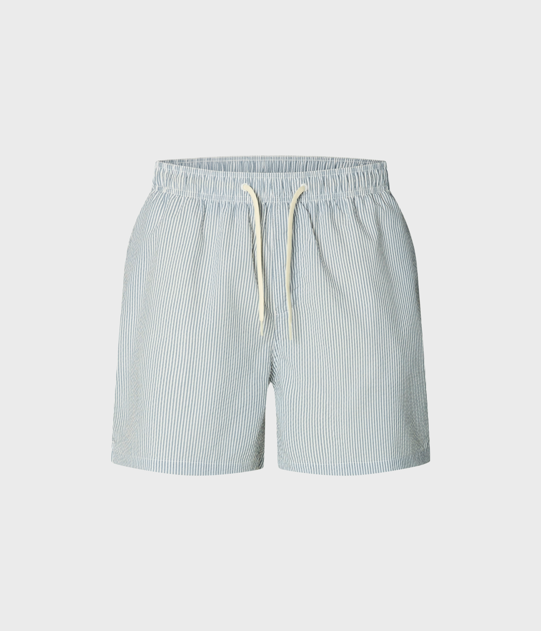 SLHCOOPER-SEERSUCKER SWIMSHORTS (Blue Mirage Stripes:W. EGRET) - D.O. Design Only