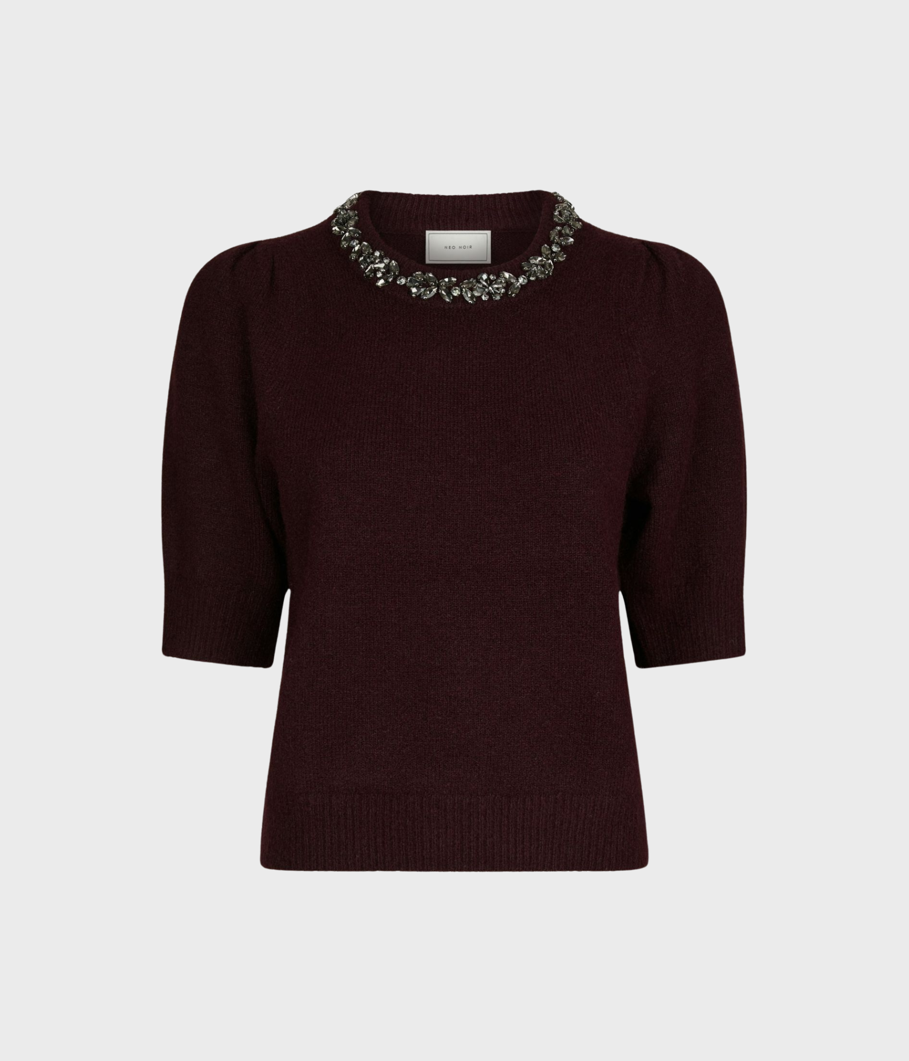 Maia Stone Knit Blouse. (682 Wine)