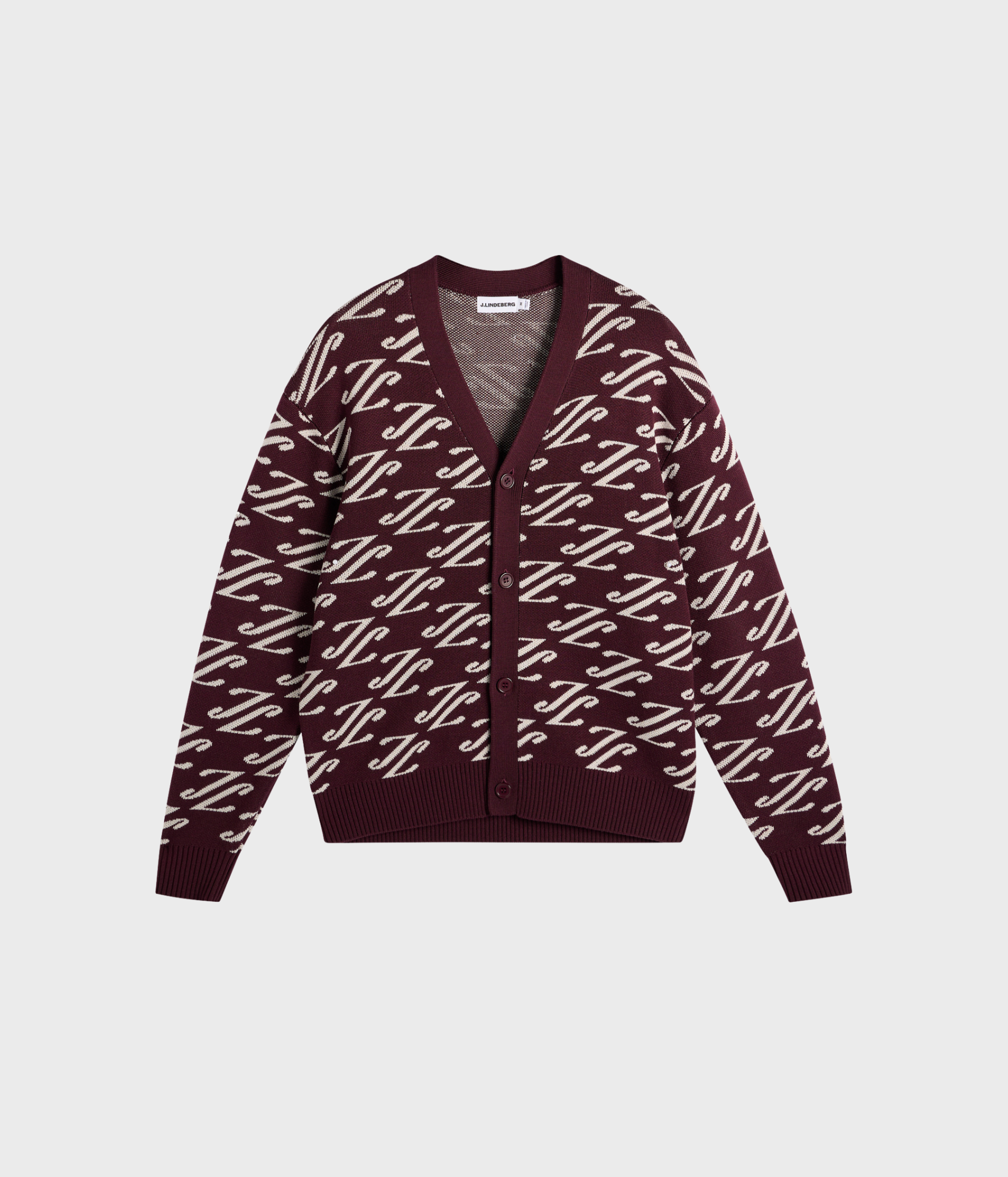Denny Jacquard Cardigan (G164 CARDI JACQUARD - WINETASTING)