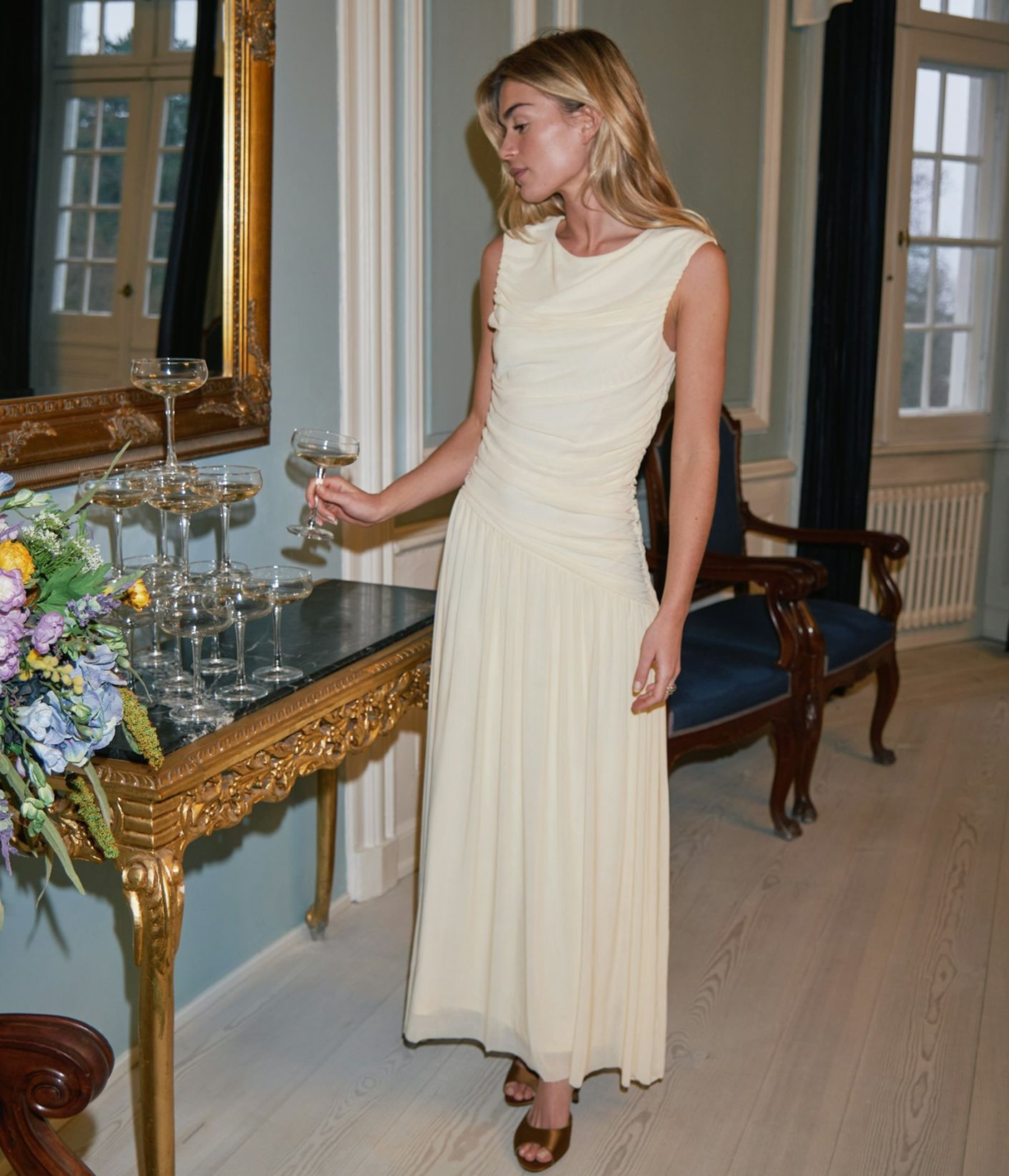 Cludine Mesh Dress (191 Light Yellow) - D.O. Design Only