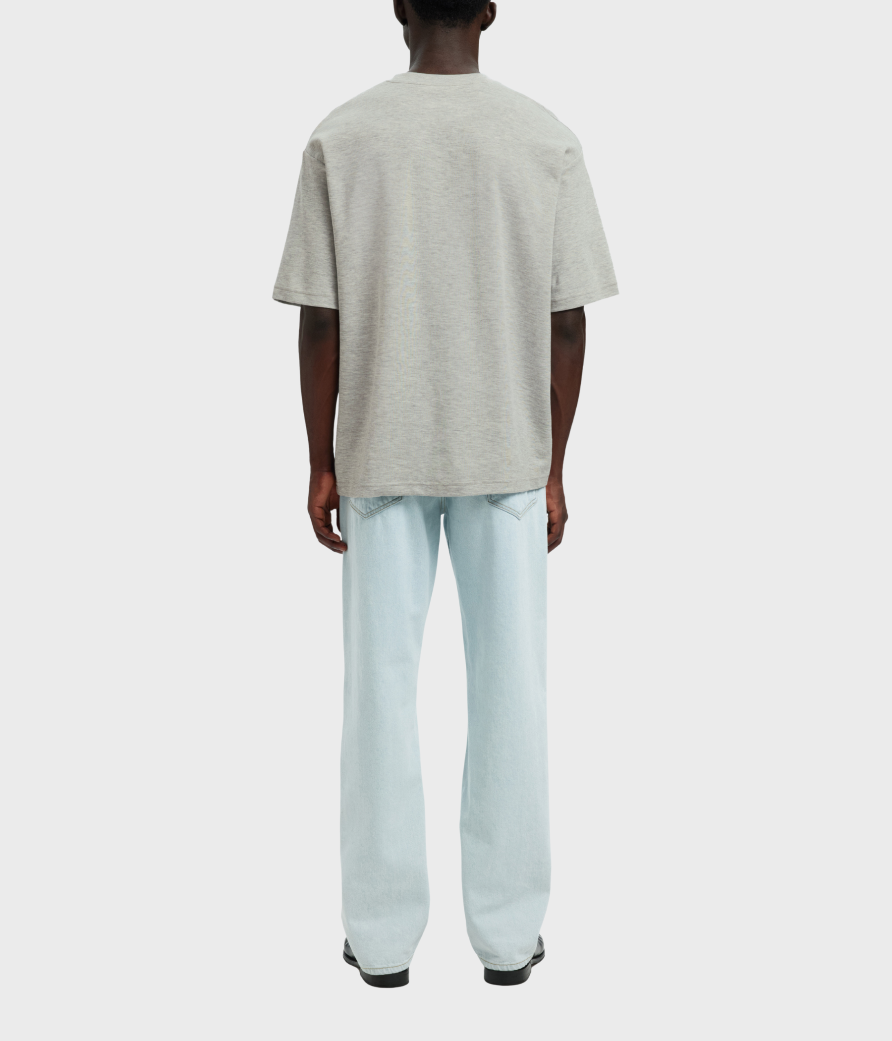 SLHLOOSEOSCAR SS O-NECK TEE NOOS (Light Grey Melange)