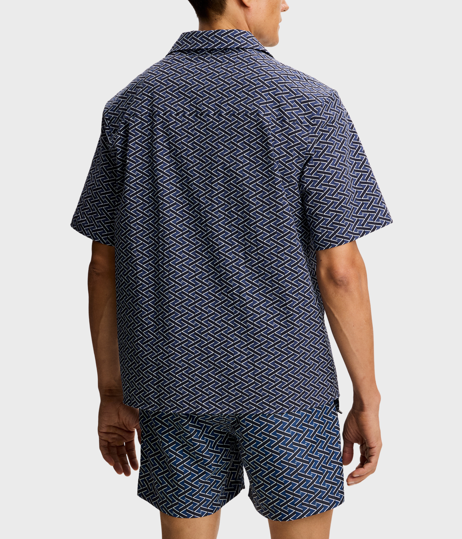Donso Geo Resort Shirt (O613 Ladder Estate Navy S)