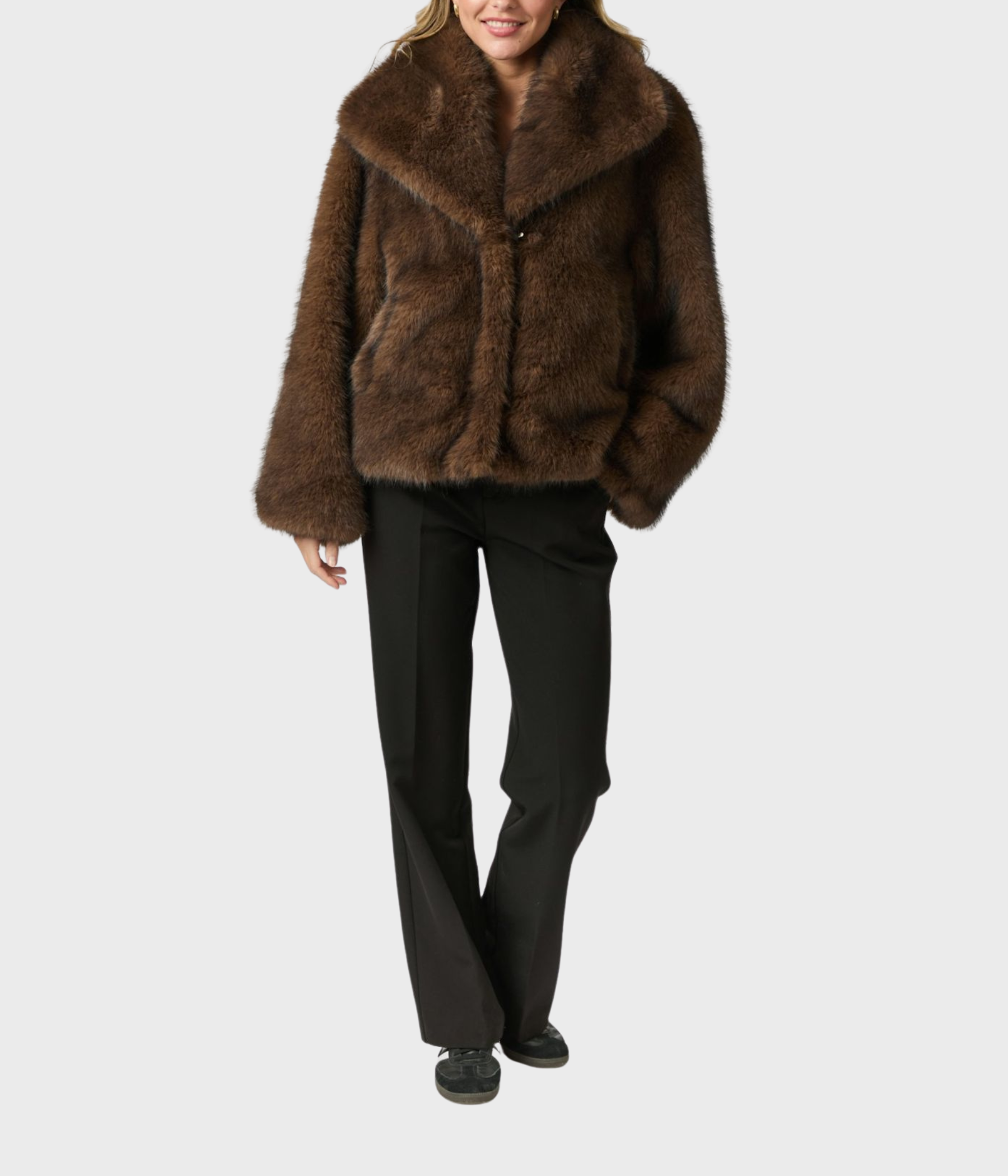Stephanie Faux Fur Jacket (210 BROWN)