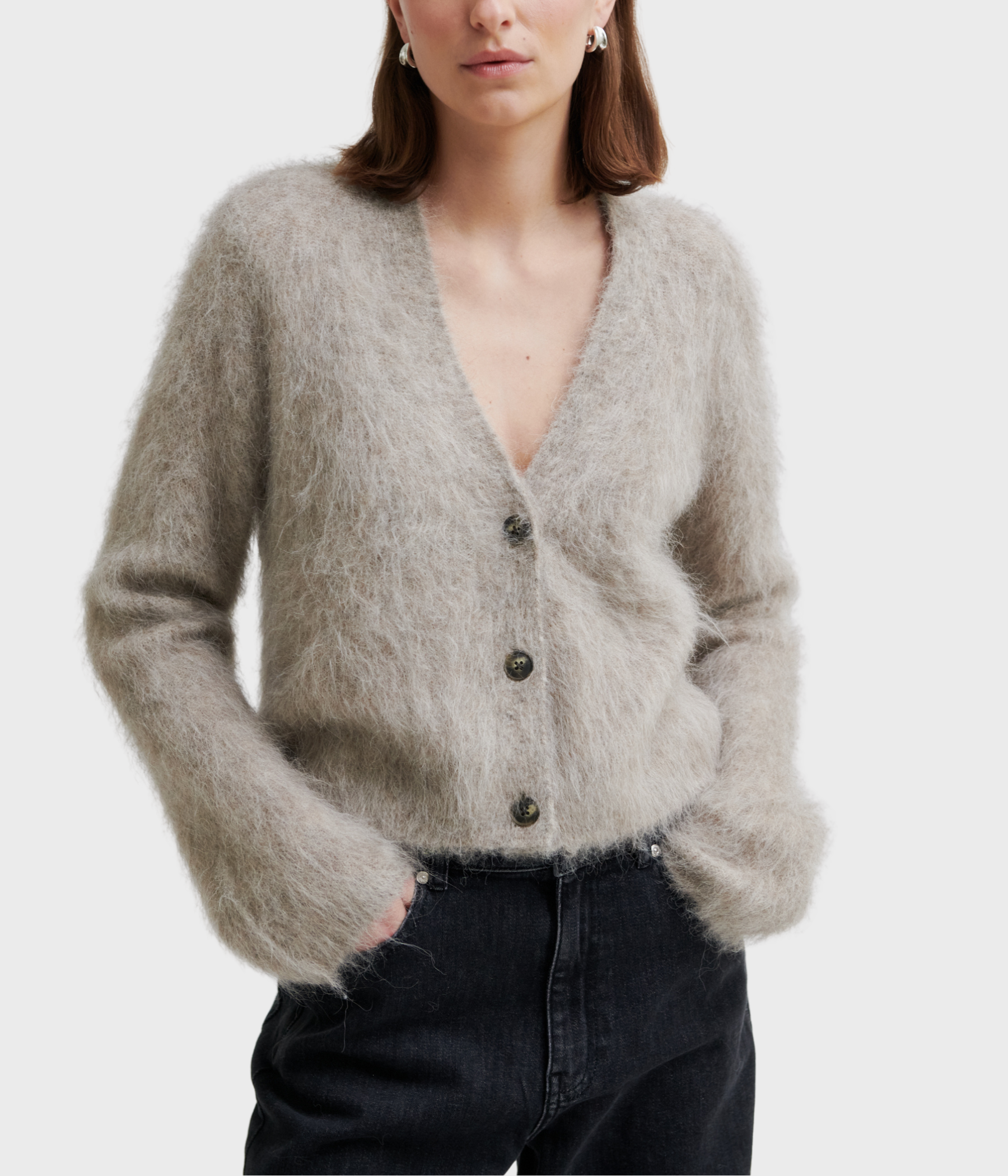 Karla Knit Cardigan. (1043 Pumice Stone)
