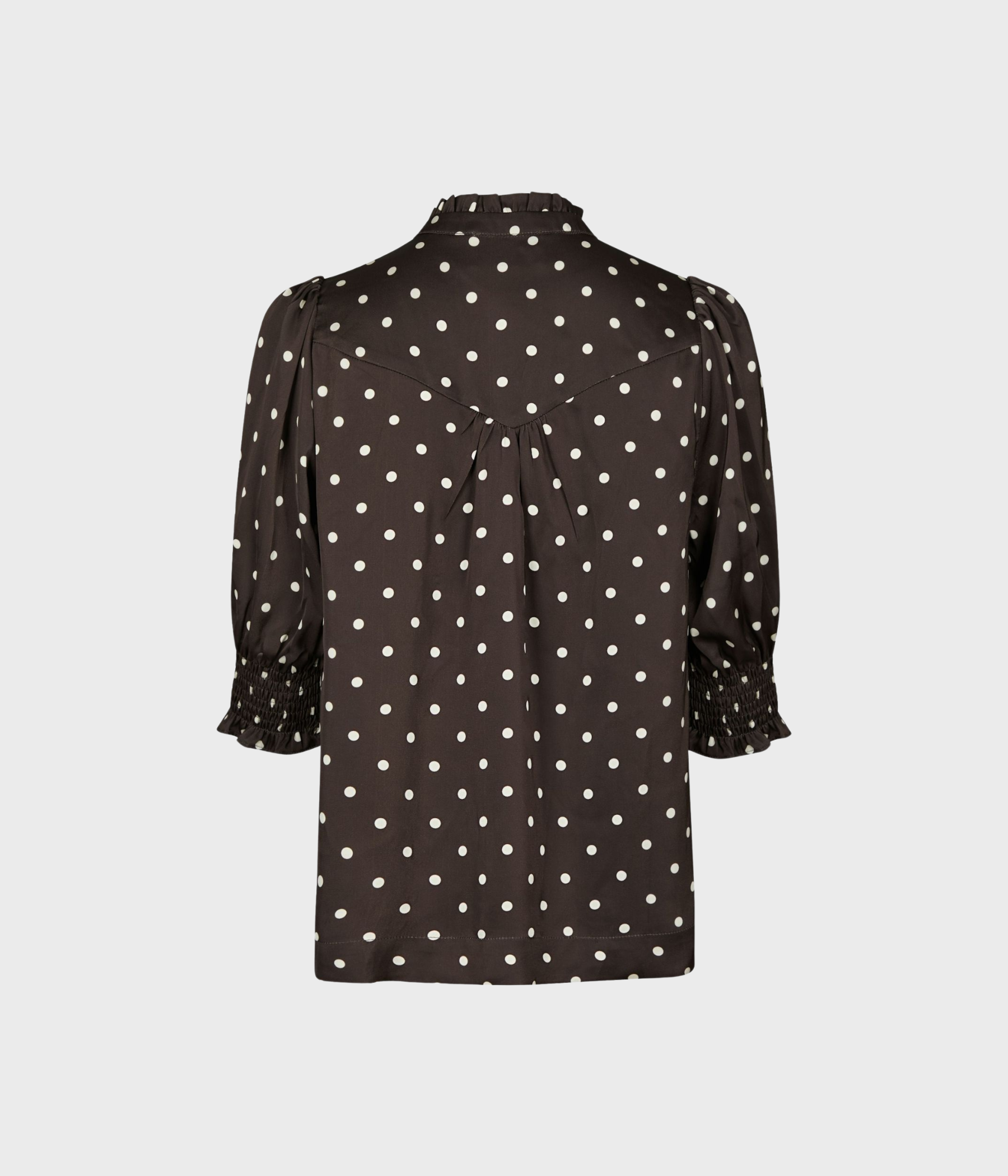 Diana Dot Blouse (676 DARK BROWN) - D.O. Design Only