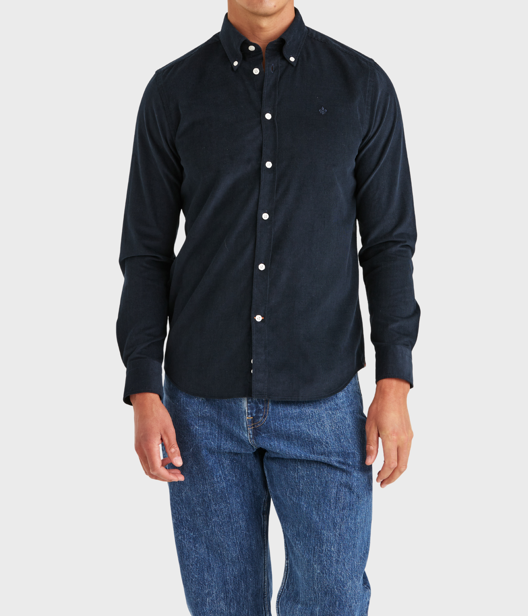 Douglas Cord Shirt-Slim Fit. (62 Blue)