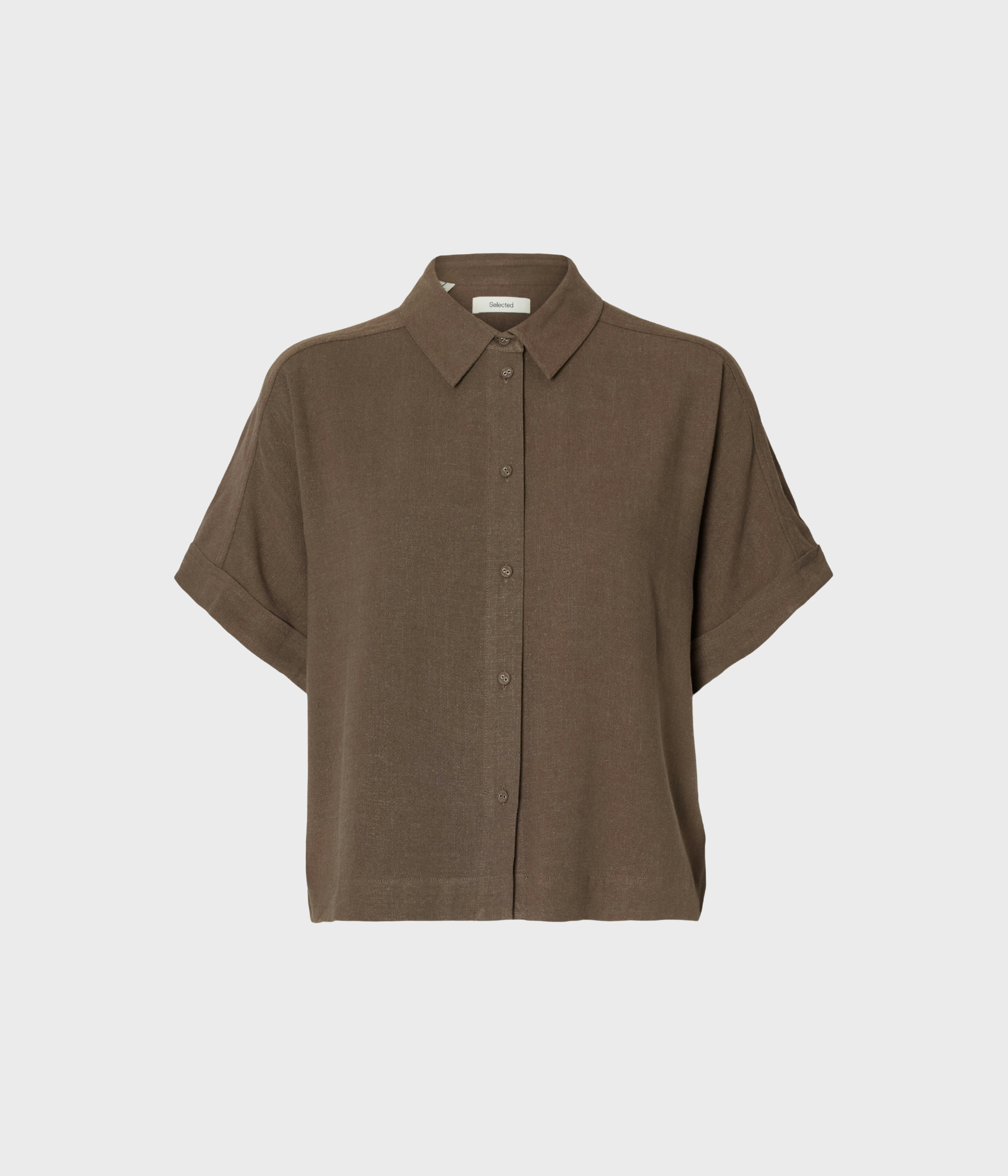 SLFVIVA SS CROPPED SHIRT NOOS. (CHOCOLATE CHIP) - D.O. Design Only