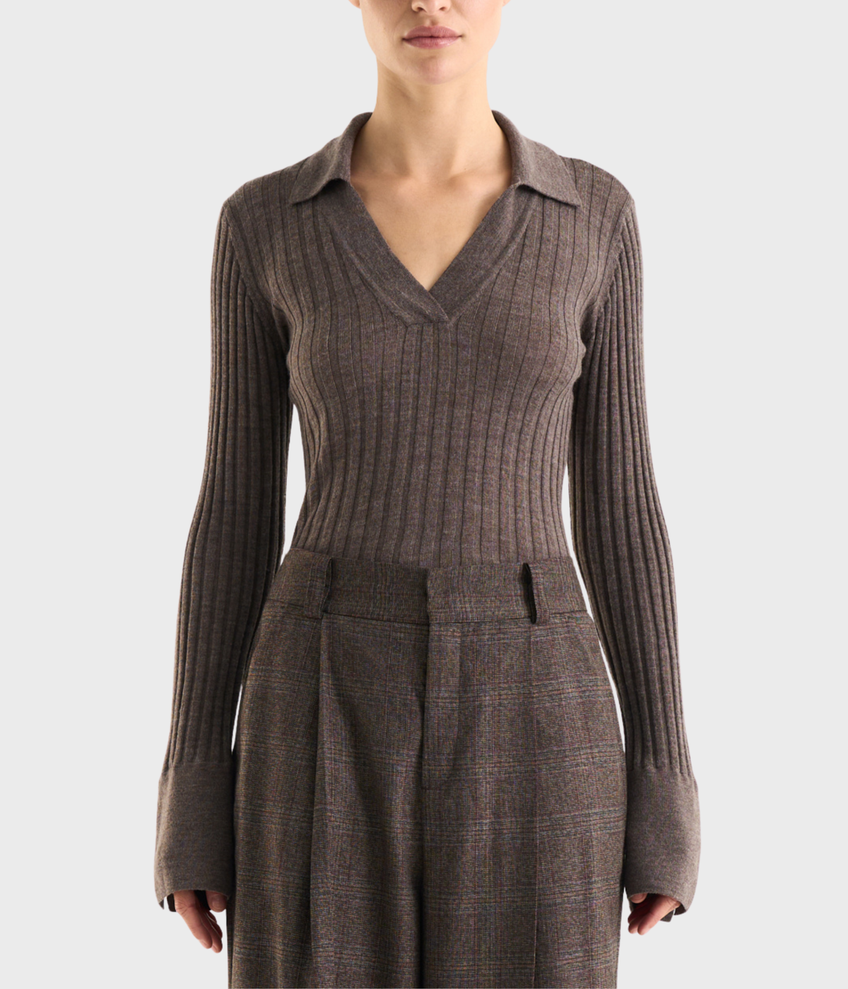 Veloria Knitted Top (Dk Taupe)