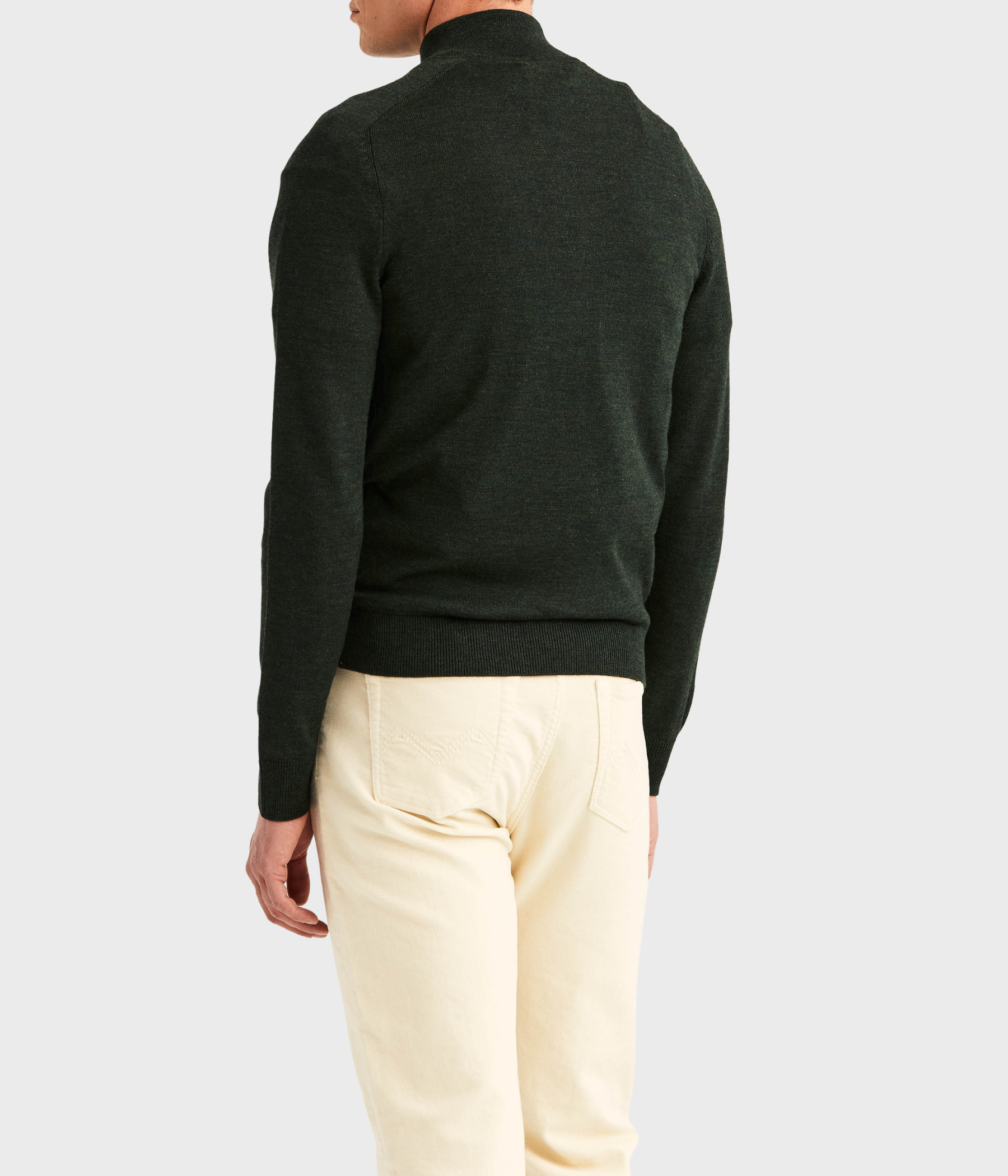 Merino John Zip (77 Olive)