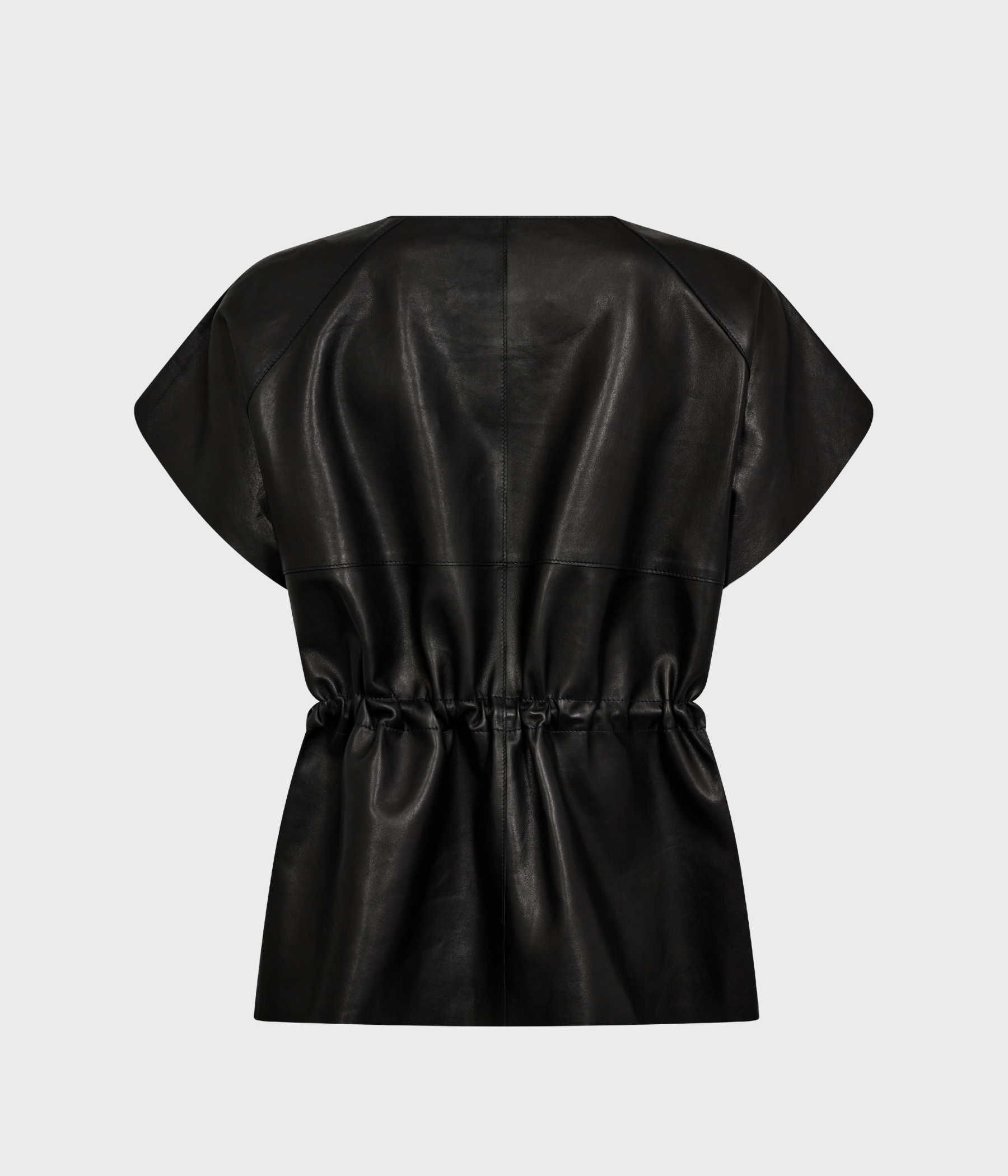 Mmaylin Leather Waistcoat (801 Black)