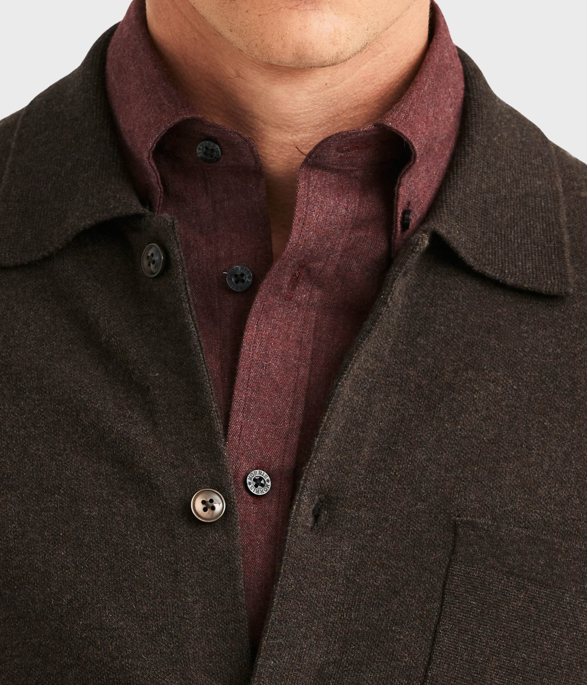 Dudley Knitted Overshirt (88 Brown)