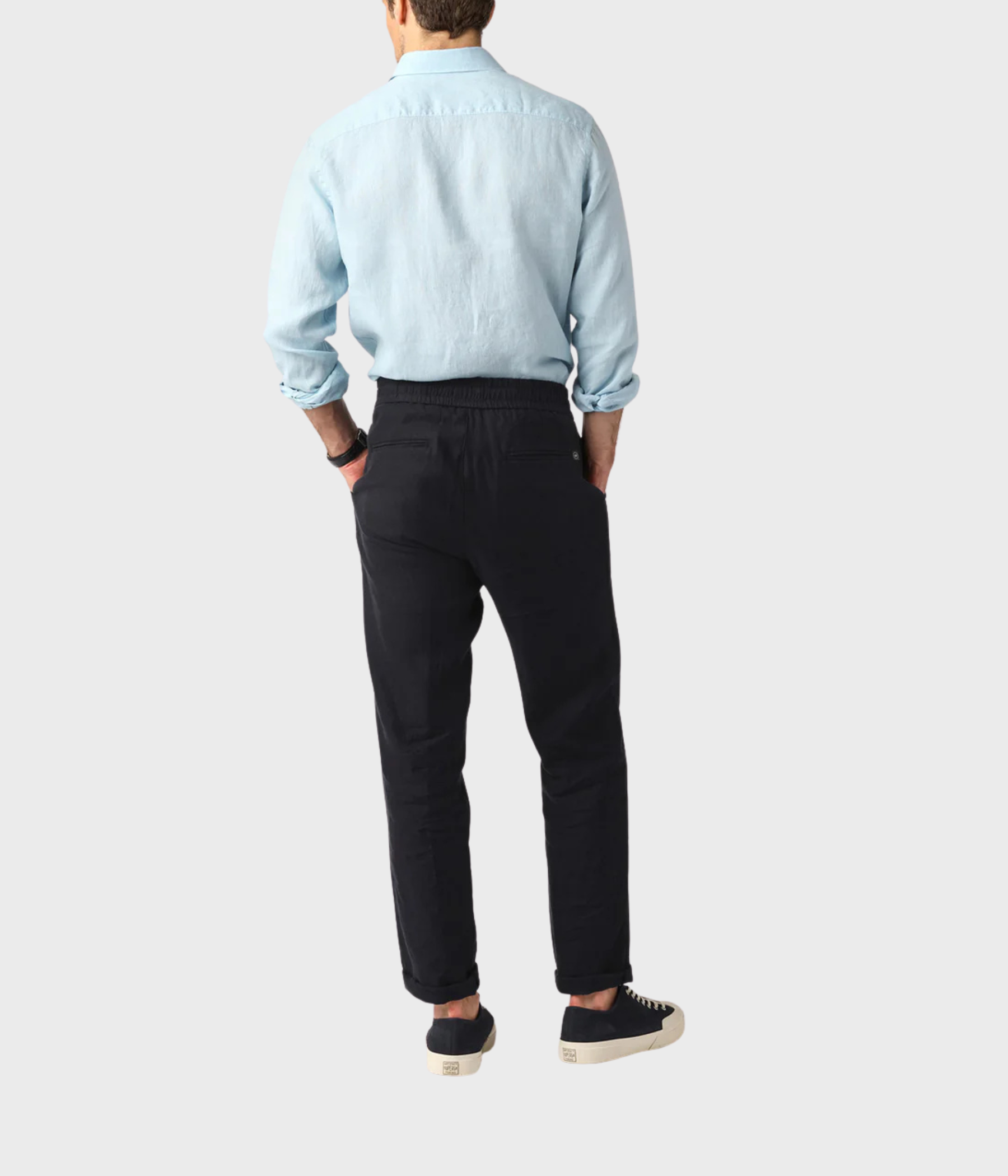 Linen Shirt. (aqua)