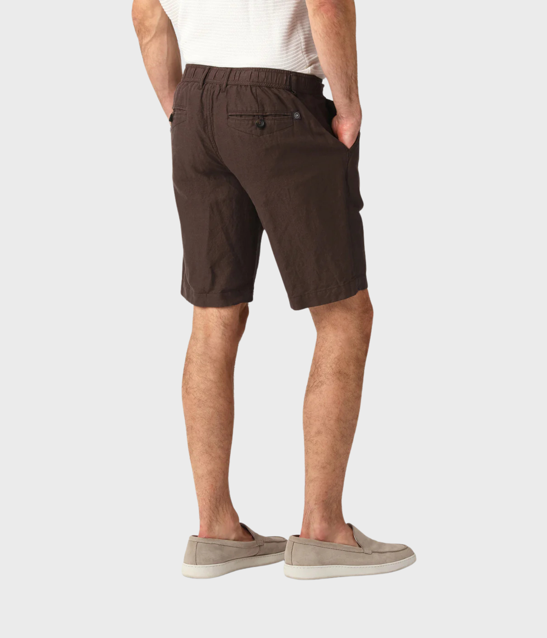 Linen Mix Shorts (Chocolate)