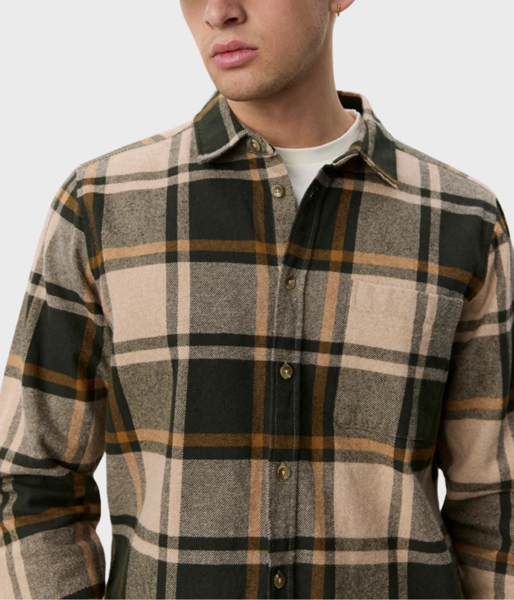 Check Flannel Shirt (528 Rosin Green)