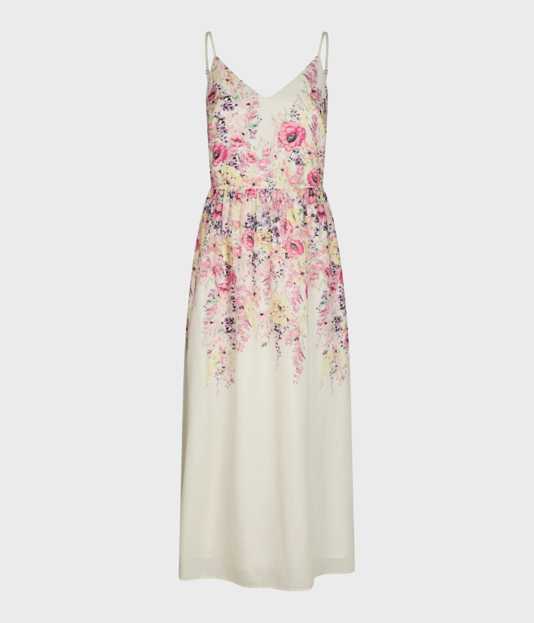 Sanni Flower Print Dress (124 Ivory)