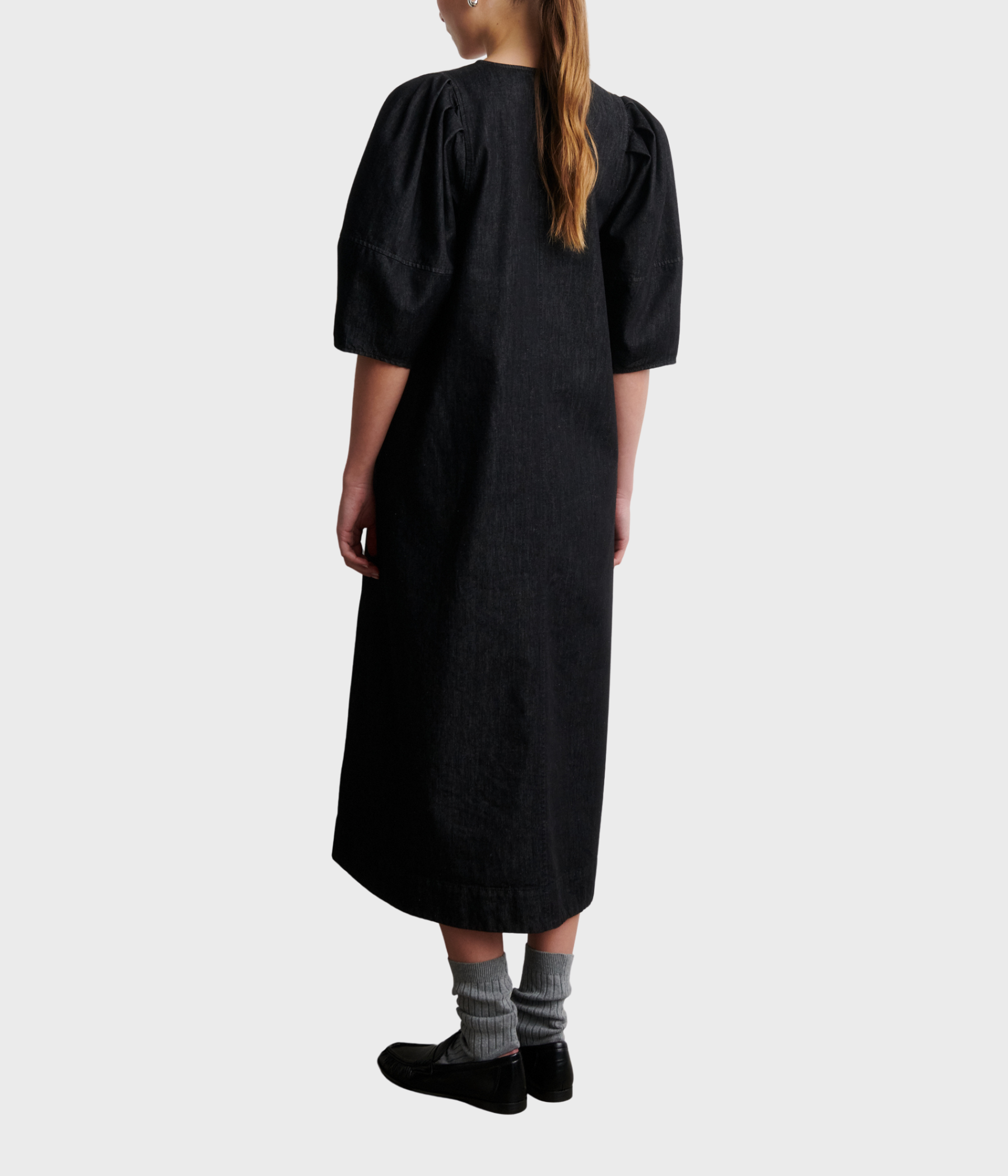 Dera Denim Dress. (Black)