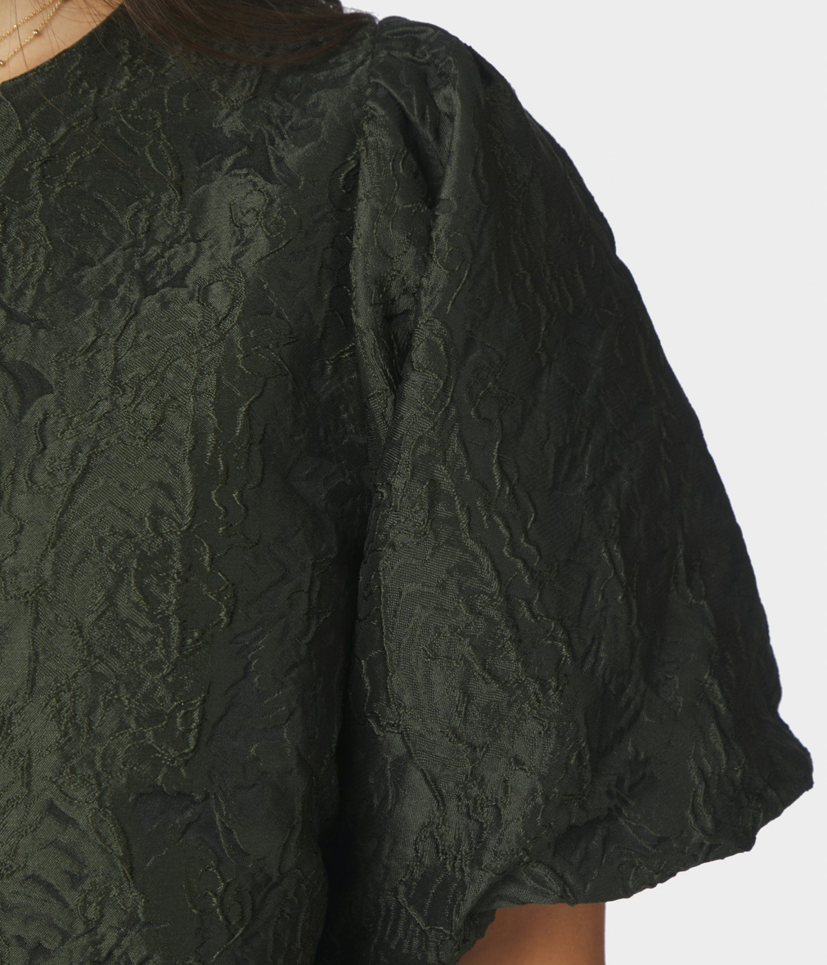 Aisa Brocade Blouse (155 Dark Green)