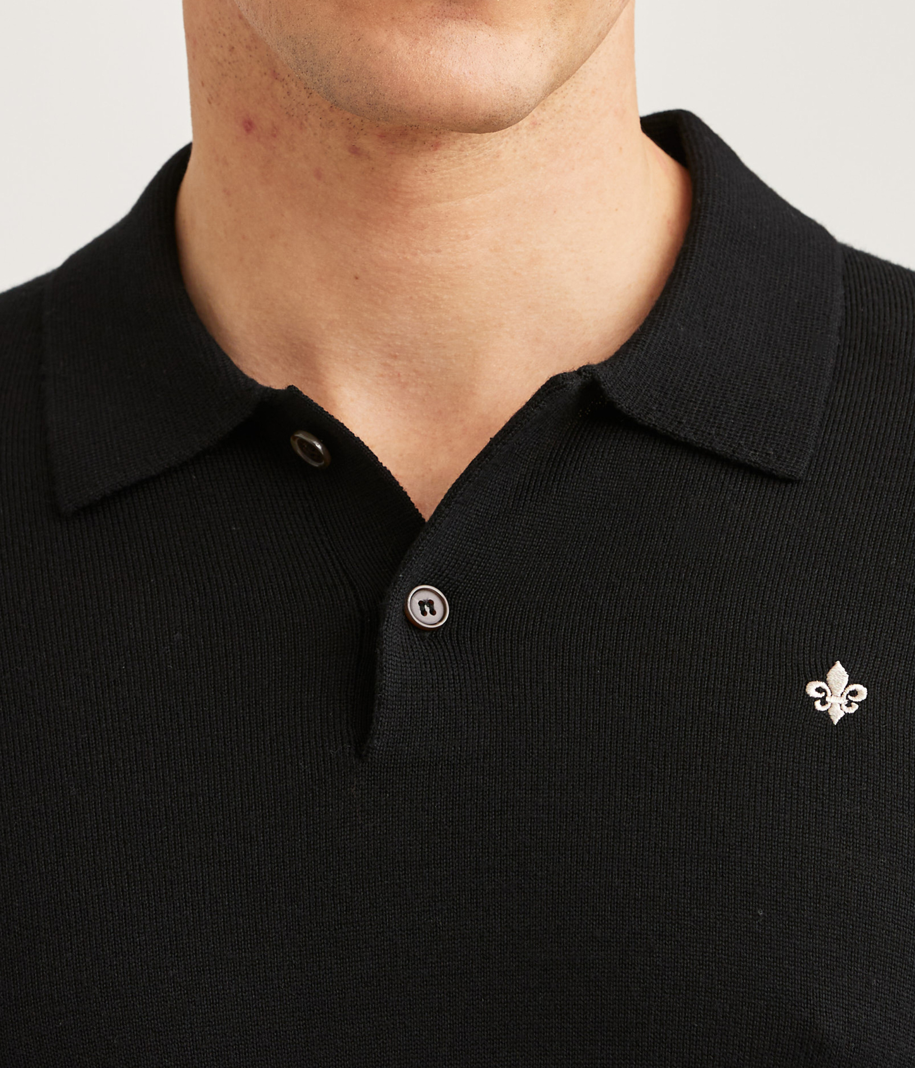 Merino Polo Knit. (99 Black)