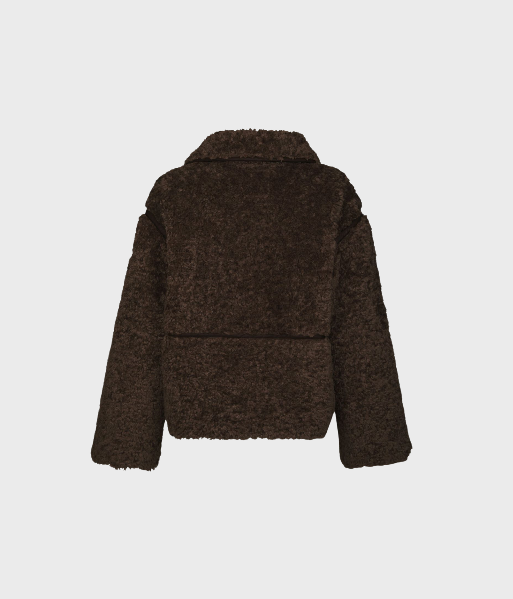 Castor Faux Fur Jacket. (676 DARK BROWN)